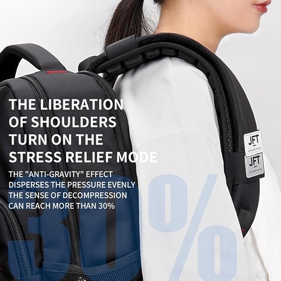 JFT Backpack Strap Pads with Air Cushions for Duffle Bag, Anti-gravity Decompression, Anti-Slip, Ventilation and Heat Dissipation Design, Keep Dry(2 PCs)