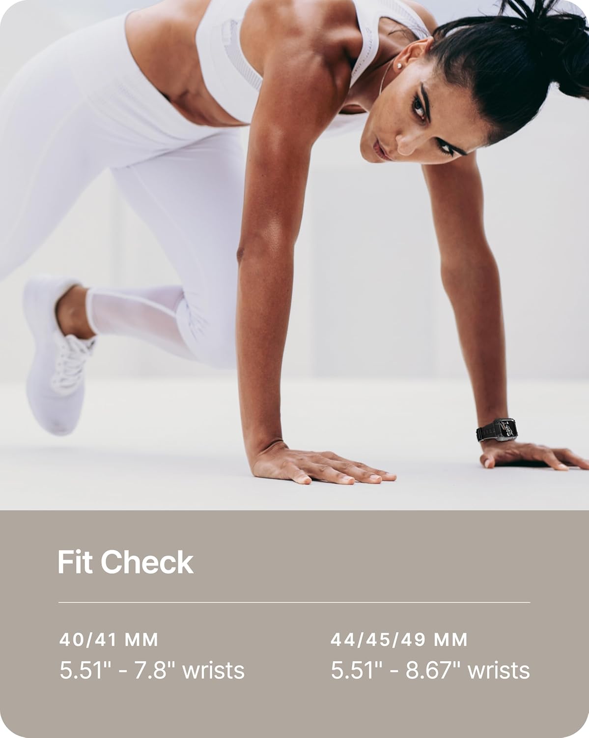 Fullmosa Compatible with Apple Watch Bands 45mm 44mm Series 9/8/7/6/5/4/SE3/SE2/SE, TPU Rugged iWatch Strap Military Grade Shockproof Bumper Case for Men Women, Grey