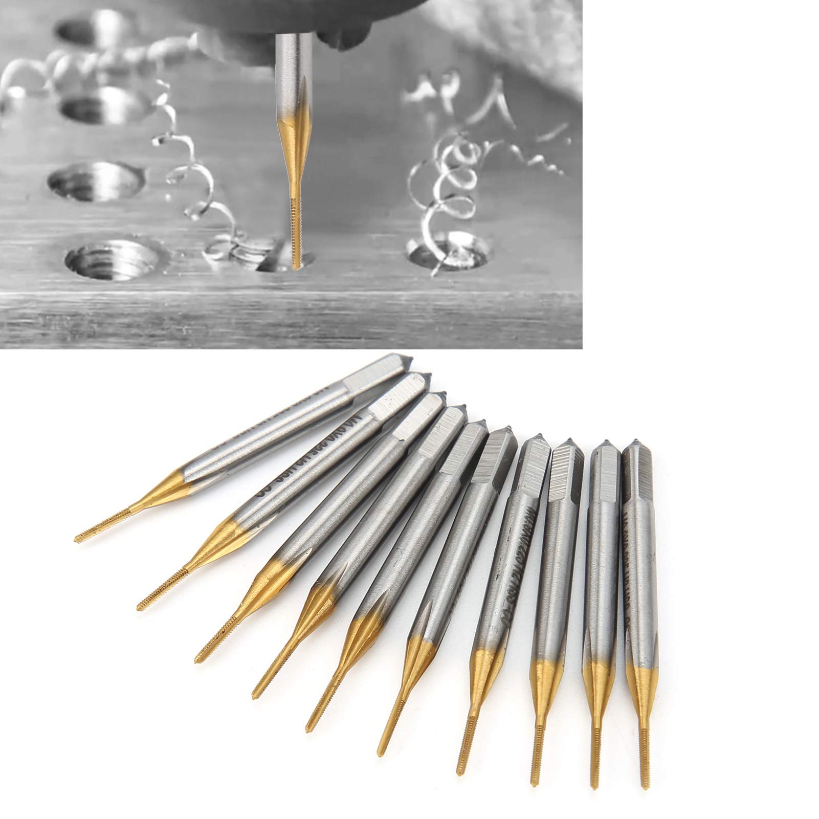 Respicefinem 10pcs M09x0225 Screw Tap High Speed Steel Drill Bits Ideal for Repair Furniture Assembly and Machinery Manufacturing Following Japanese Standard
