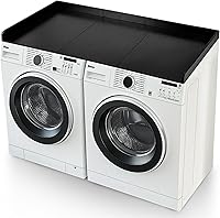 Vista 1 de Hanobe Encimera de lavadora y secadora: mesa de lavandería de madera, sobre lavadora y secadora para cuarto de lavandería