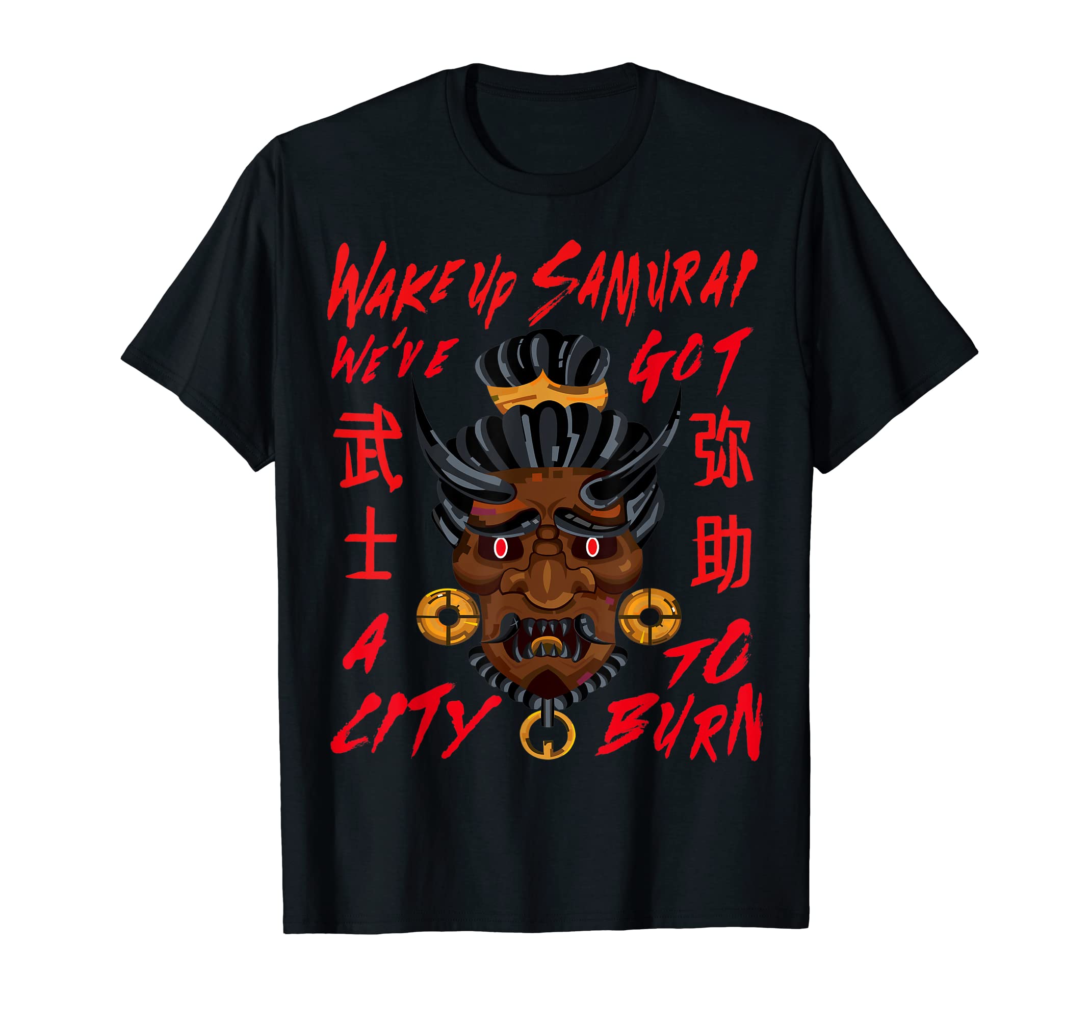 Black Samurai 限定参加Tシャツ Amazon.com: Black Afro African Japanese Style Yasuke Samurai