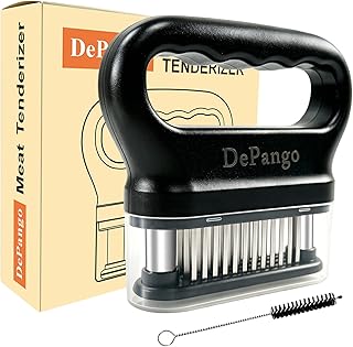 Meat Tenderizer, Meat Tenderizer Tool for Steak Chicken Kitchen Gadgets, Mother Day Gifts for Mom Dad Husband, Tenderizer with 48 Stainless Steel Needle Blades and Cleaning Brush