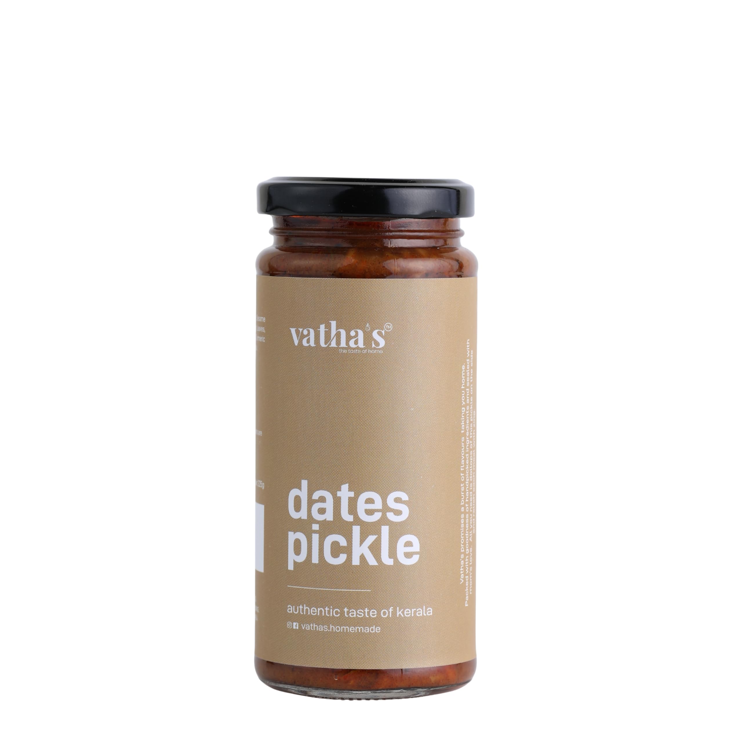 Vathas Dates Pickle (225g) — Authentic Kerala Dates Achar | Homemade-Style Ready-to-Eat Indian Pickle in Glass Jar | Condiment for Rice, Dosa & Snacks-image-36