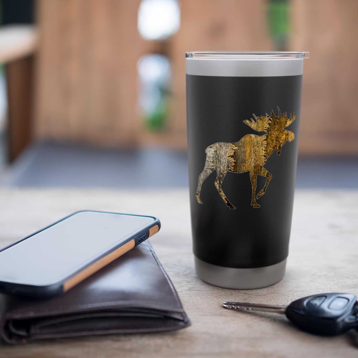 Wildlife Moose Tumbler Coffee Mug Stainless Steel Insulated Tumbler - Image 7