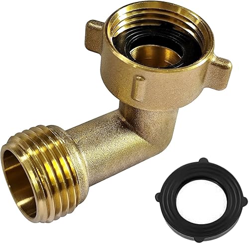 ANPTGHT Codo de manguera de 90 grados, conectores y accesorios de manguera de agua de latón macizo, accesorios de manguera de jardín de alta