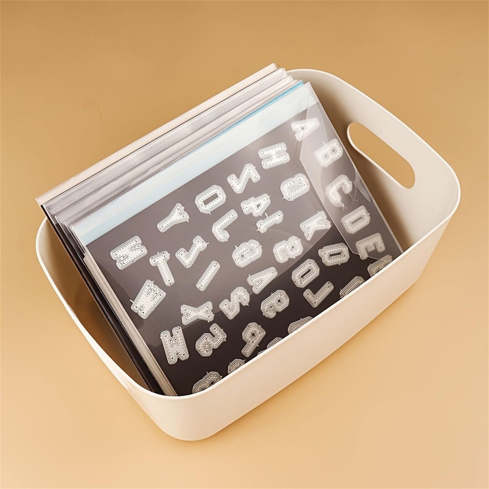 Fogli magnetici in Gomma con Sacchetti Trasparenti per Fustella Fustelle Multiuso Stencil Organizer Buste portaoggetti Fogli magnetici per Artigianato