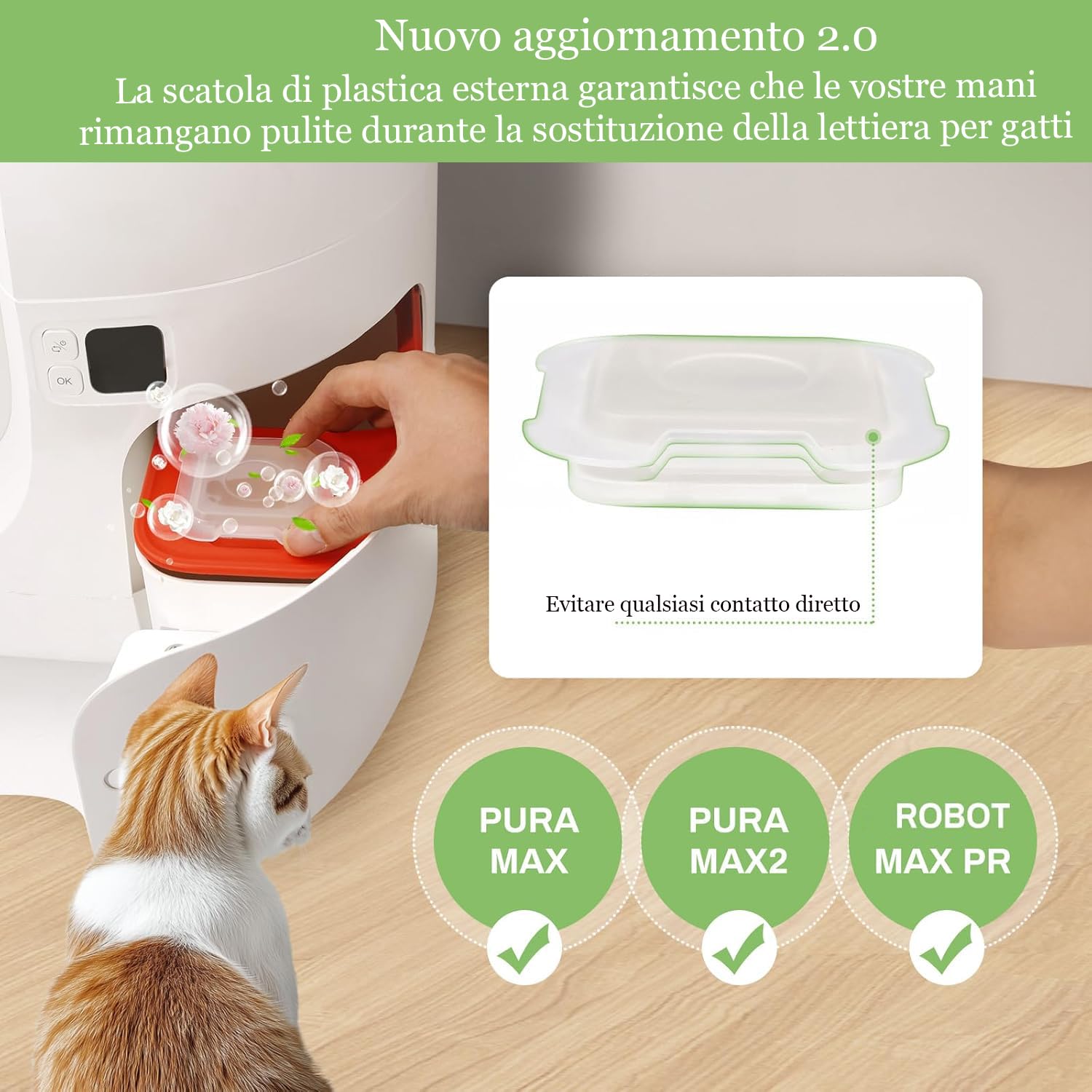 BUNMO 6 pezzi N50 2.0 Deodorante per Toilette per Gatti Autopulente, Compatibile con Pura Max/Pura Max 2/Max Pro,Eliminatore di Adori per Lettiere di Gatti, Alta Sicurezza, Profumo a Lunga Durata