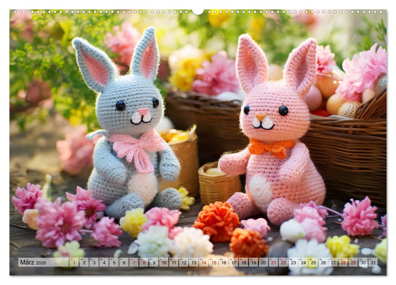Häkelliebe - Fantasie in Maschen einfangen (hochwertiger Premium Wandkalender 2026 DIN A2 quer), Kunstdruck in Hochglanz: Ein Jahr voller Liebe und ... einem Hauch von Häkelliebe. (CALVENDO Hobbys)