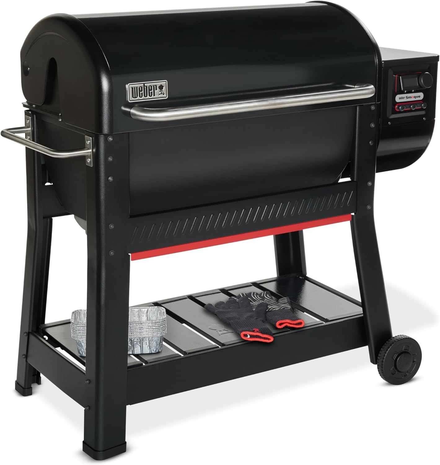 Weber Smoque™ 34‑Inch Bottom Shelf – Heavy‑Duty Storage Shelf for Pellet Smokers, Durable Metal Accessory for Extra Grill Organization & Outdoor BBQ Gear