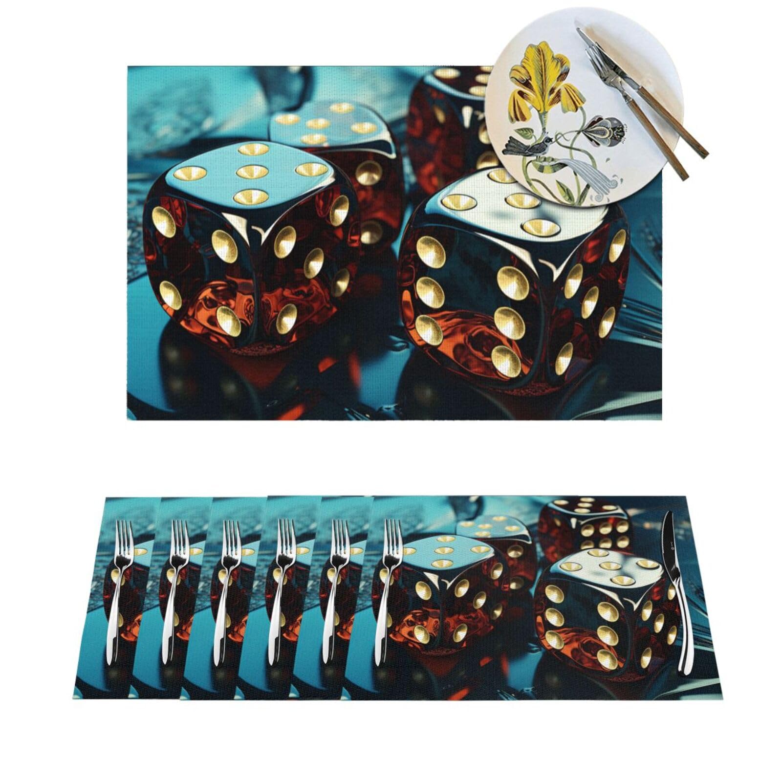Sets de table anti-taches lavables et antidérapants en PVC résistants à la chaleur lot de 4