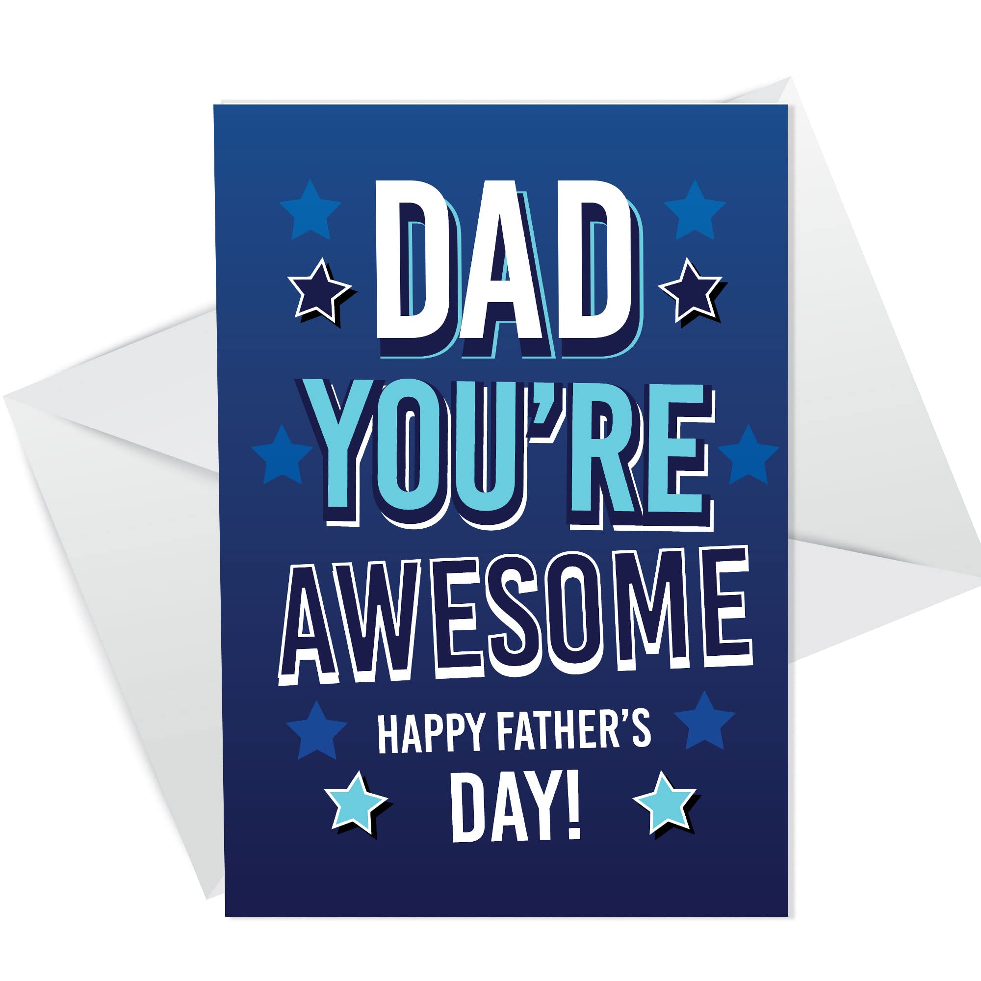 RED OCEAN Dad Fathers Day Card From Daughter Son Novelty Funny Fathers Day Card For Dad Daddy