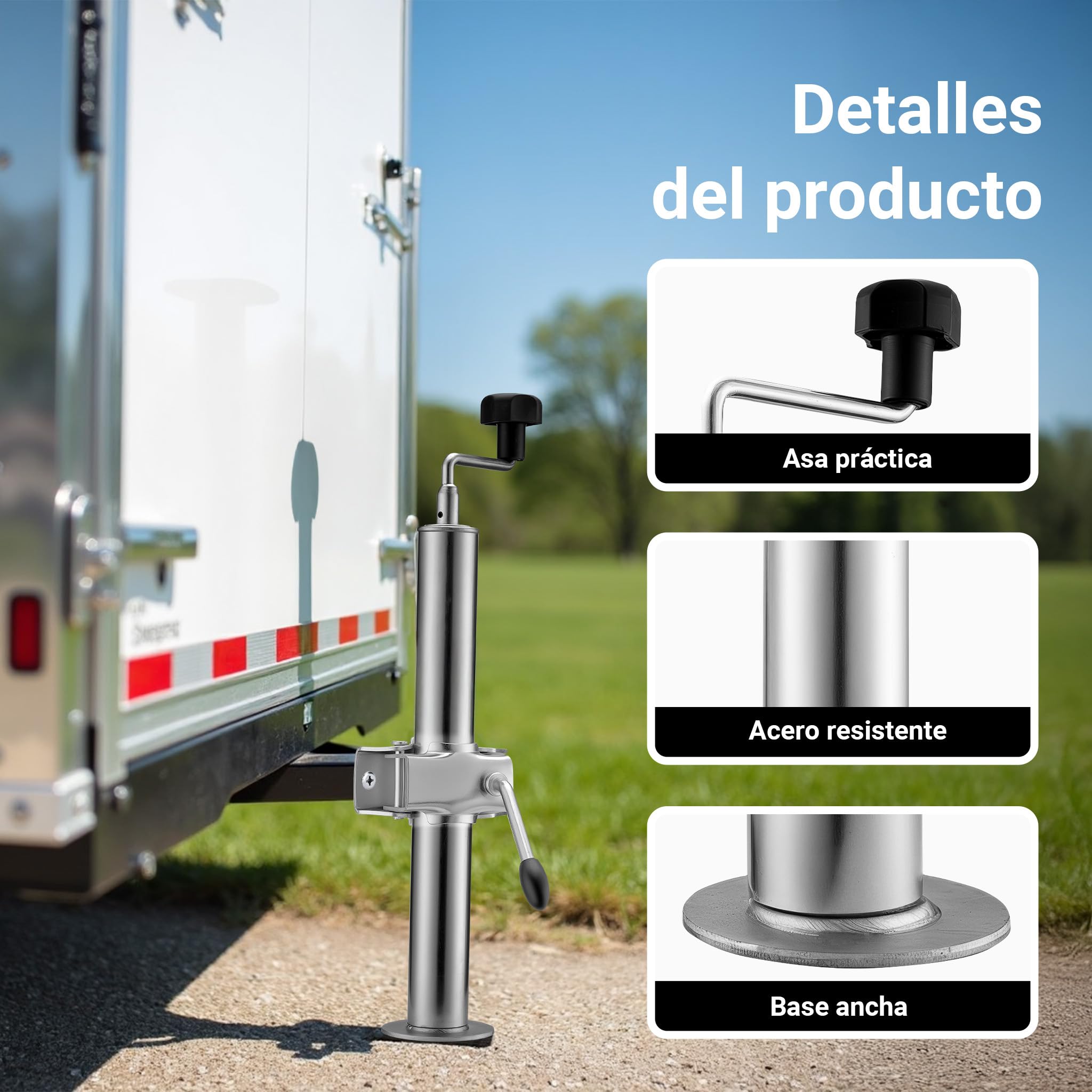 XPOtool 2X Soportes de Remolque Altura Regulable 510-760 mm Aparcamiento con 2 Abrazaderas Ø48mm