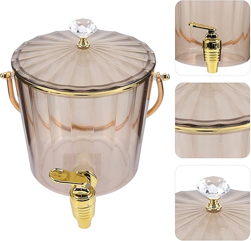 Miniatura 2 de Cabilock Dispensador de agua portátil con grifo hervidor de hielo para almacenamiento de jugos para fiesta de suministro de bebidas frías