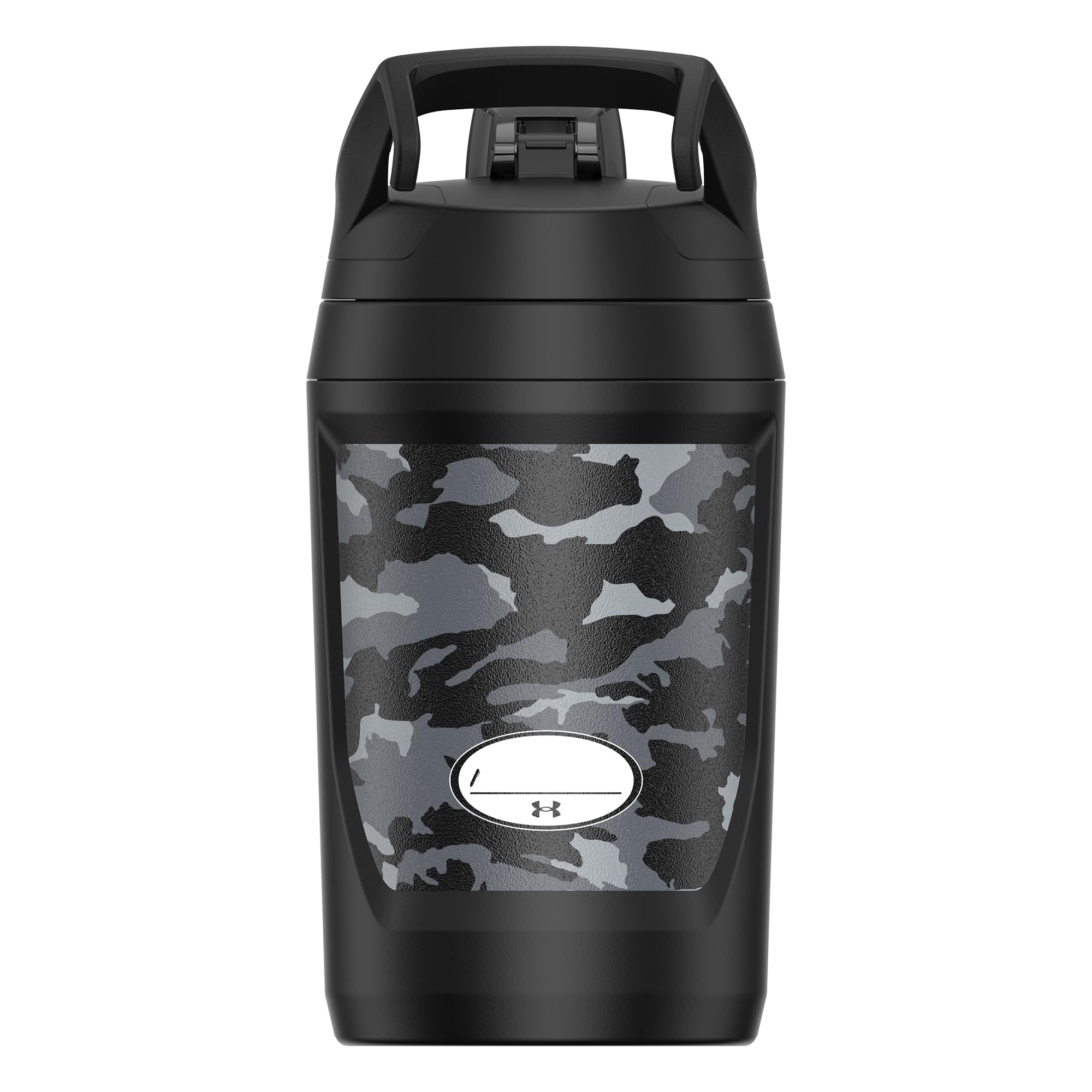 Under Armour Isolierte Wasserflaschen, Sport-Wasserkrug mit Zaunhaken, auslaufsicher, für Baseball, Fußball und mehr, 907 ml, isoliert, Black Woodland
