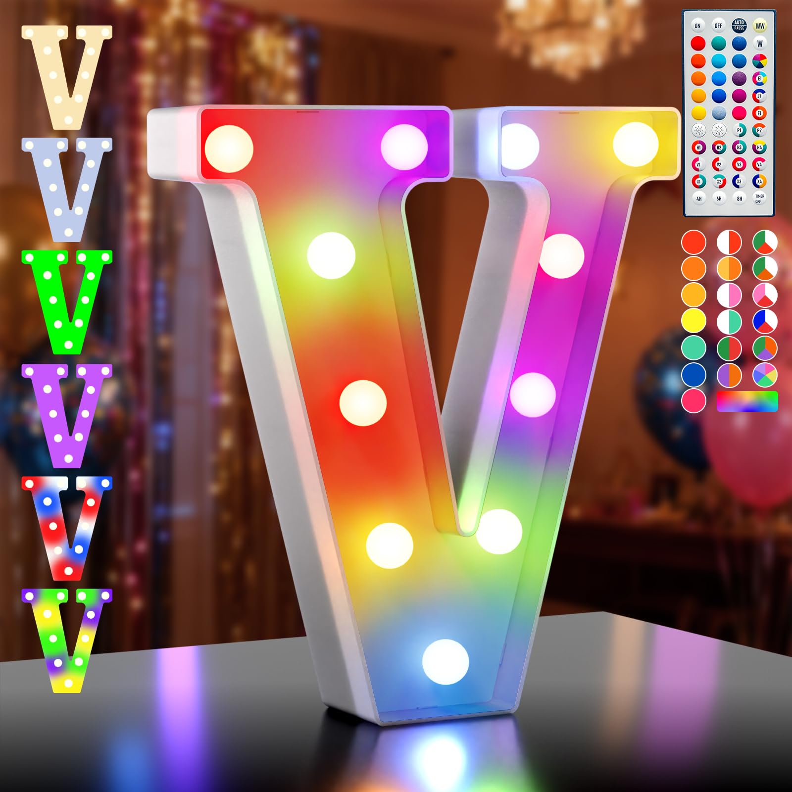 Ledido LED Light Up Marquee Numbers Sign - Cool & Warm Light up Numbers for 40th Birthday Decorations, LED Number Lights for Wedding Anniversary Grad Home Bedroom Table Wall Party Decor, Number 40 — view 74