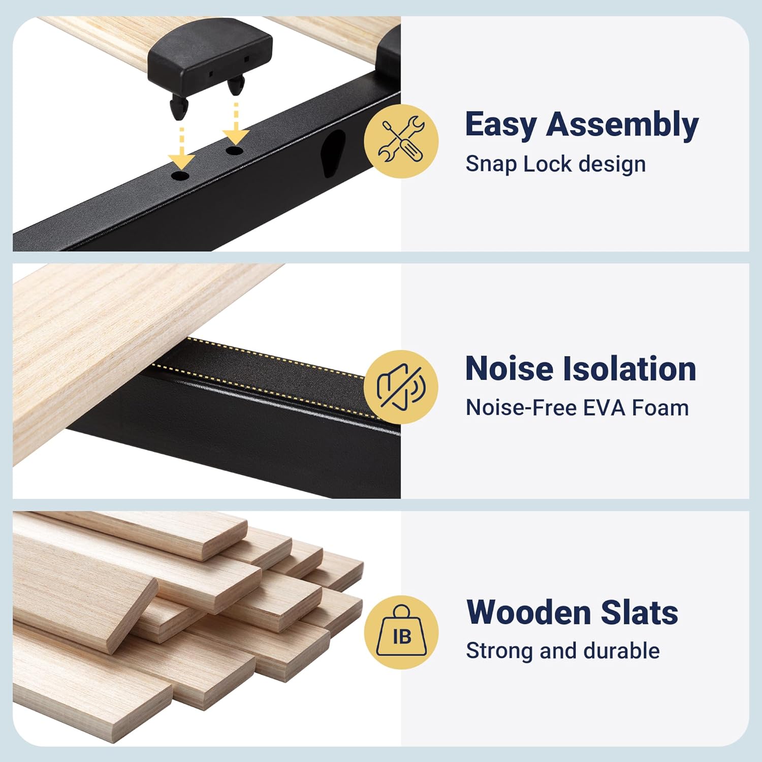 Allewie Queen Size Platform Bed Frame with 4 Large Storage Drawers, Velvet Vertical Channel Tufted Upholstered Bed Base, Wooden Slats Support, Noise-Free, No Box Spring Needed, Easy Assembly, White - Image 7