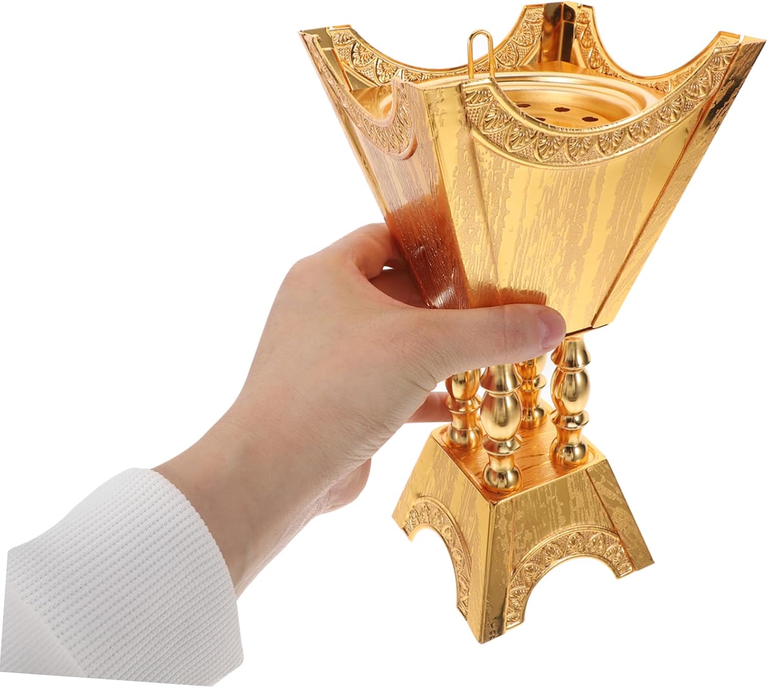 Zerodeko Metal Arabian Incense Burner Meditation Home Office Decor Small Bakhoor Burner for Spa Yoga