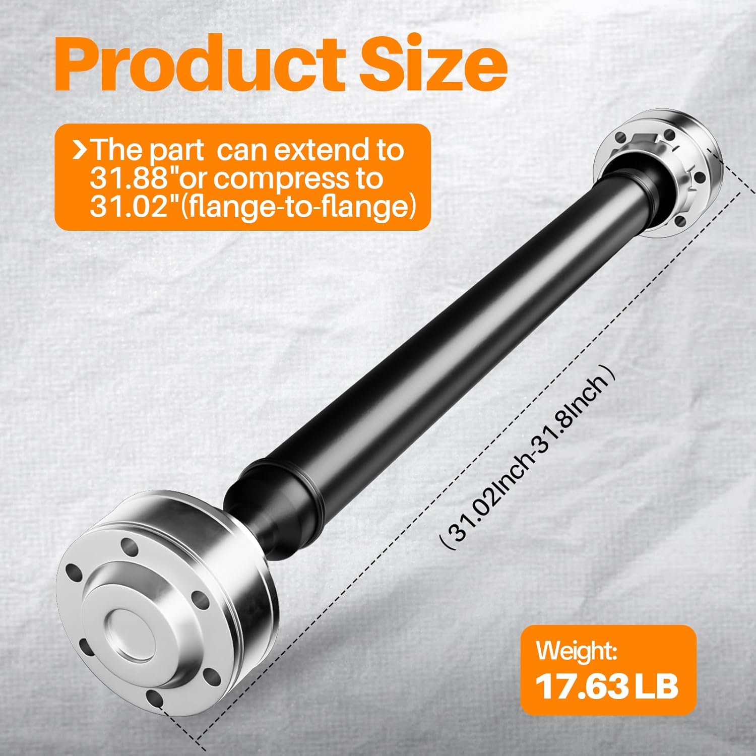 Front Drive shaft Assembly for 2009-2014 Ford F150, 2007-2014 Expedition, 2007-2014 Lincoln Navigator 4WD Complete Driveshaft Replaces OE 7L1Z4A376A, 7L1Z4A376B