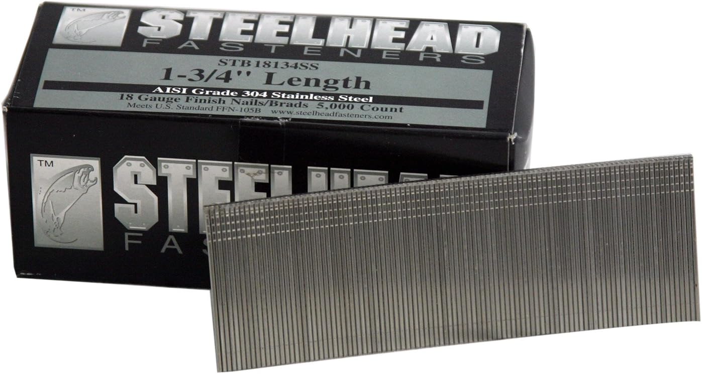 Steelhead STB18134SS 18Gauge 13/4inch Stainless Steel Brad Nails
