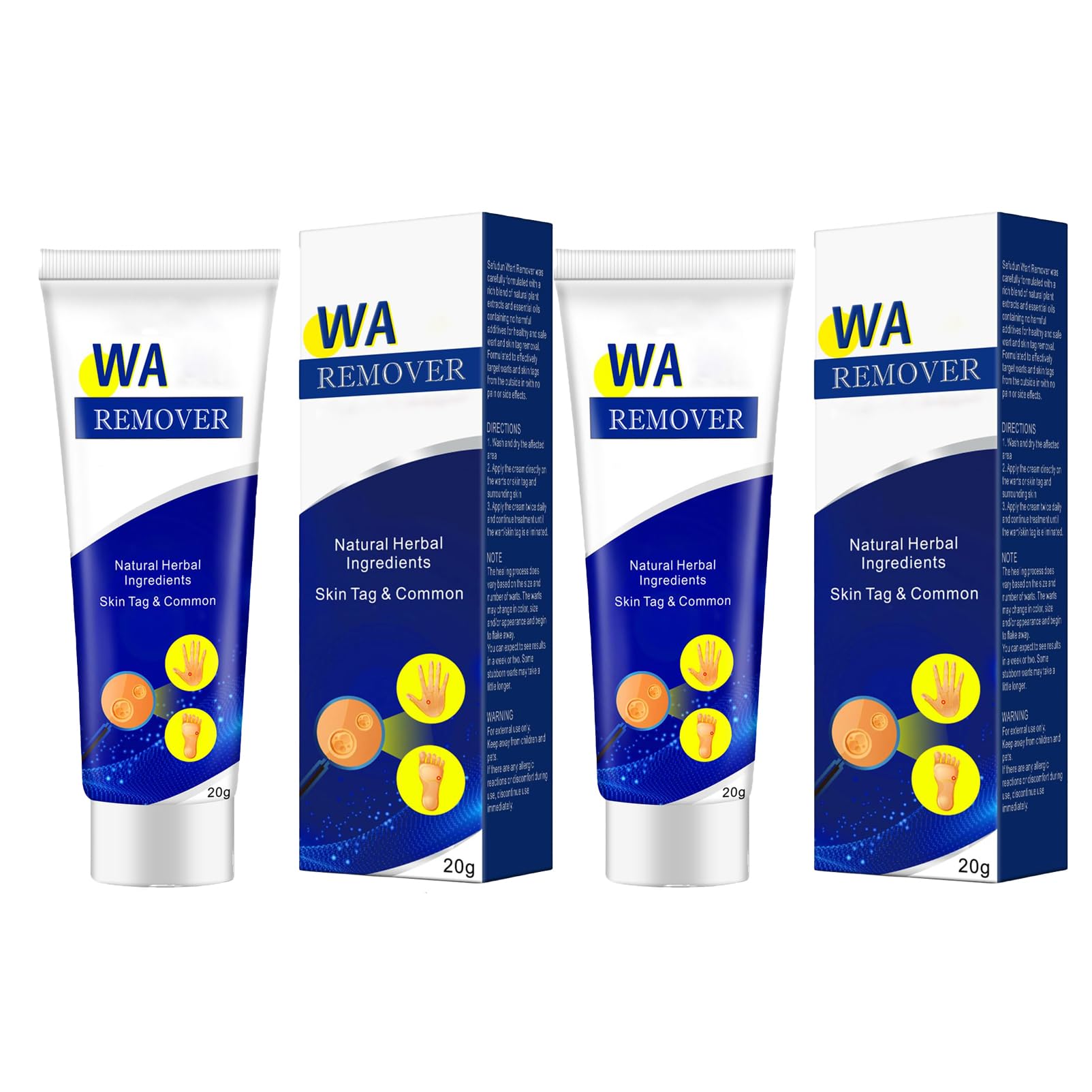 KASTWAVE Wart Remover Ointmen, 2PCS Skin Tag Remover, Herbal Ingredients Natural Safe, Easy Warts Treatment for Acne Moles Scar, All Skin Types