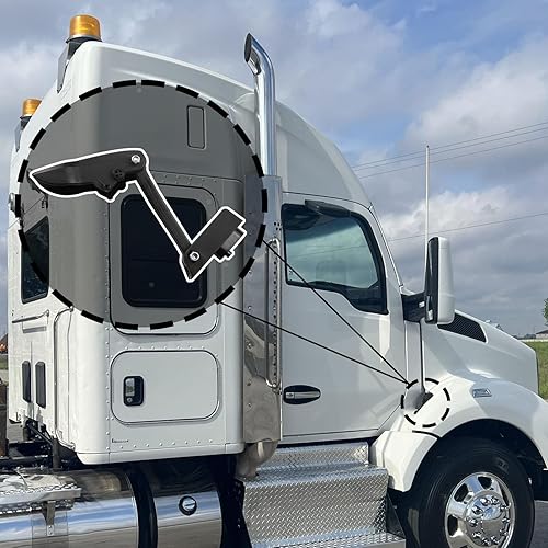 Miniatura 3 de Kit de pestillo de capó compatible con Kenworth T880 (no incluye T880 2023), pestillo de capó reemplazar L56-6048 L56-6033 HLK2509