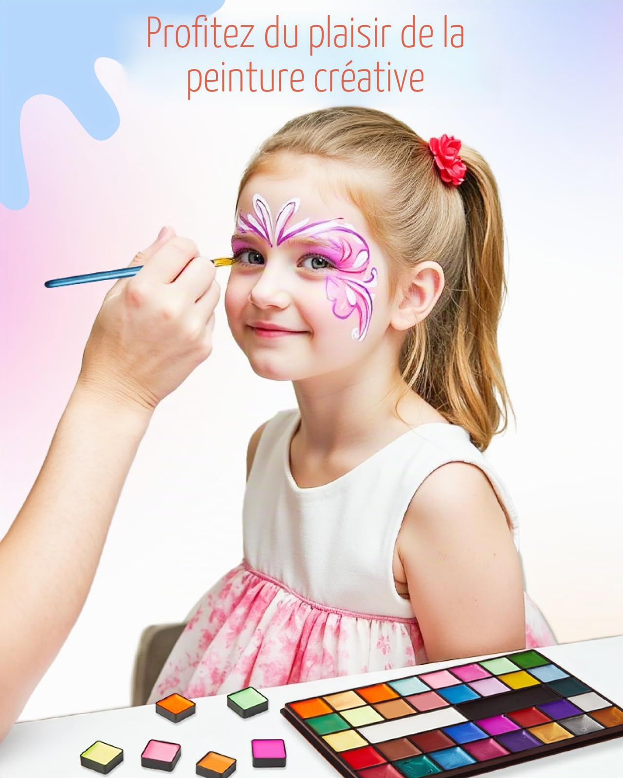 Lictin Peinture Visage 36 Couleurs - Kit de Professionnel Peinture Corporelle Pour la Visage Body Painting Dramatique Effets SpéCiaux Maquillage