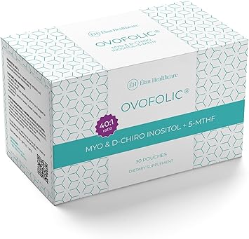 Ovofolic Inositol Supplement - Myo-Inositol and D-Chiro Inositol Plus Active Folate- Ideal 401 Ratio - 30 sachets