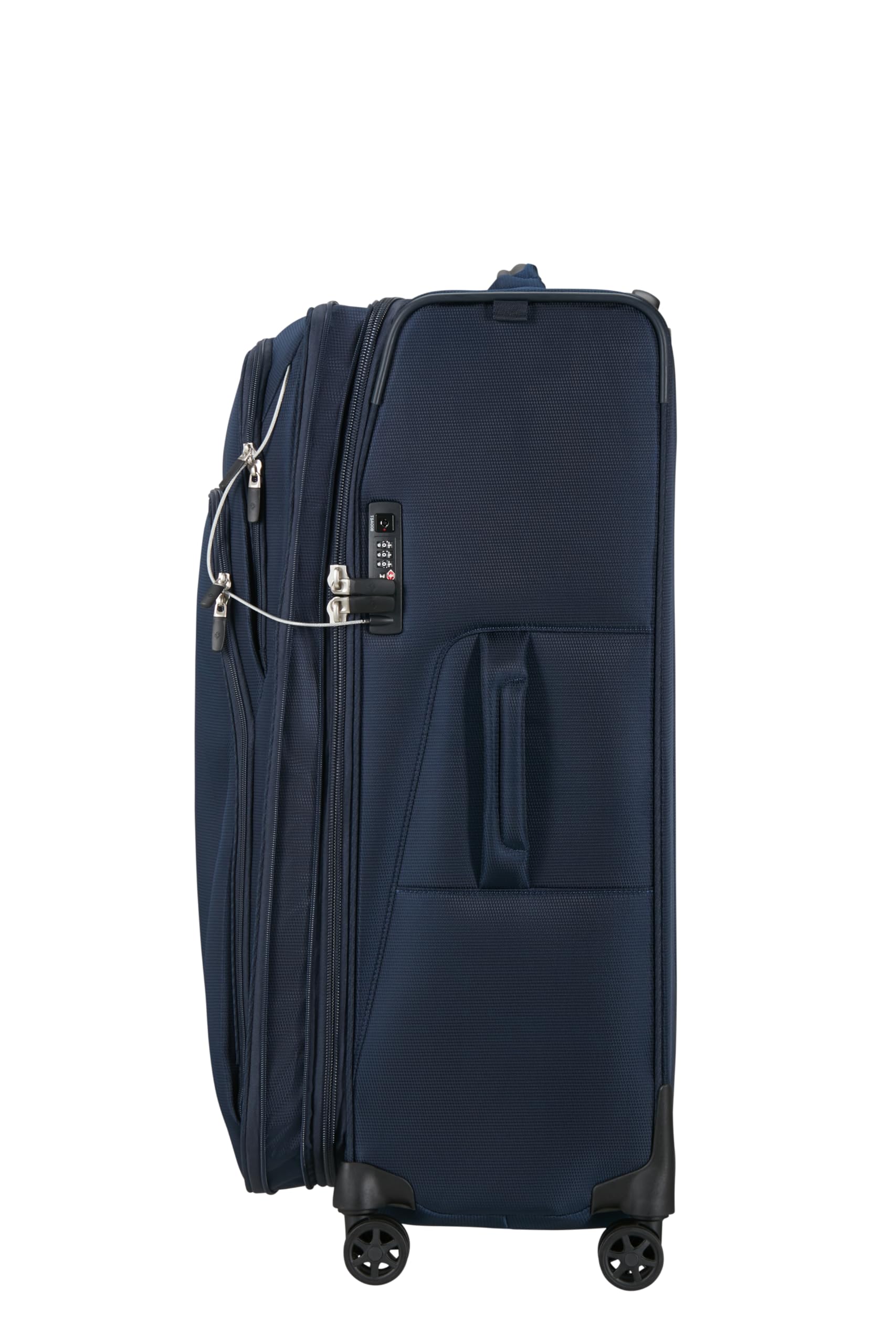 Samsonite Spark SNG Eco - Valigia Morbida 79 cm Grande - Trolley con 4 Ruote, Lucchetto TSA, Leggera & Espandibile - Blu (Midnight Blue)