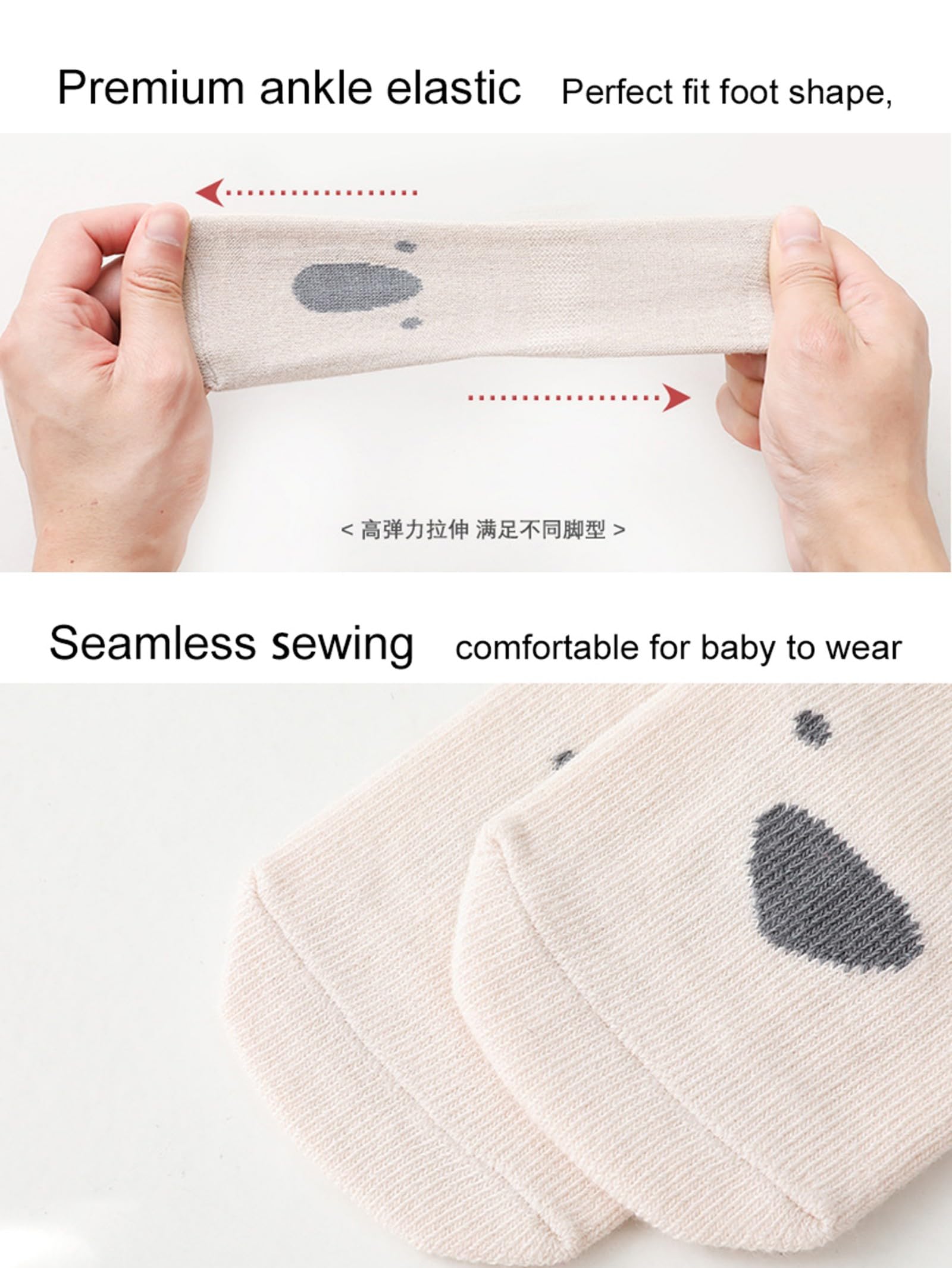 BEHELE Baby Toddler Non-skid Socks with Grips Anti Skid Slipper Cartoon Socks for Girls Boys Infant Newborn 5 Pairs (US, Age, 0 Months, 12 Months, STYLE2)