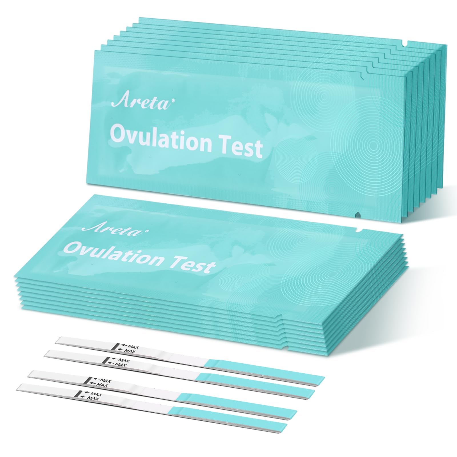 Areta 60 Ovulation Test Strips Kit: Accurate & Reliable for Women | Fast & Convenient Fertility Tracking | High Accuracy Ovulation Test Kit