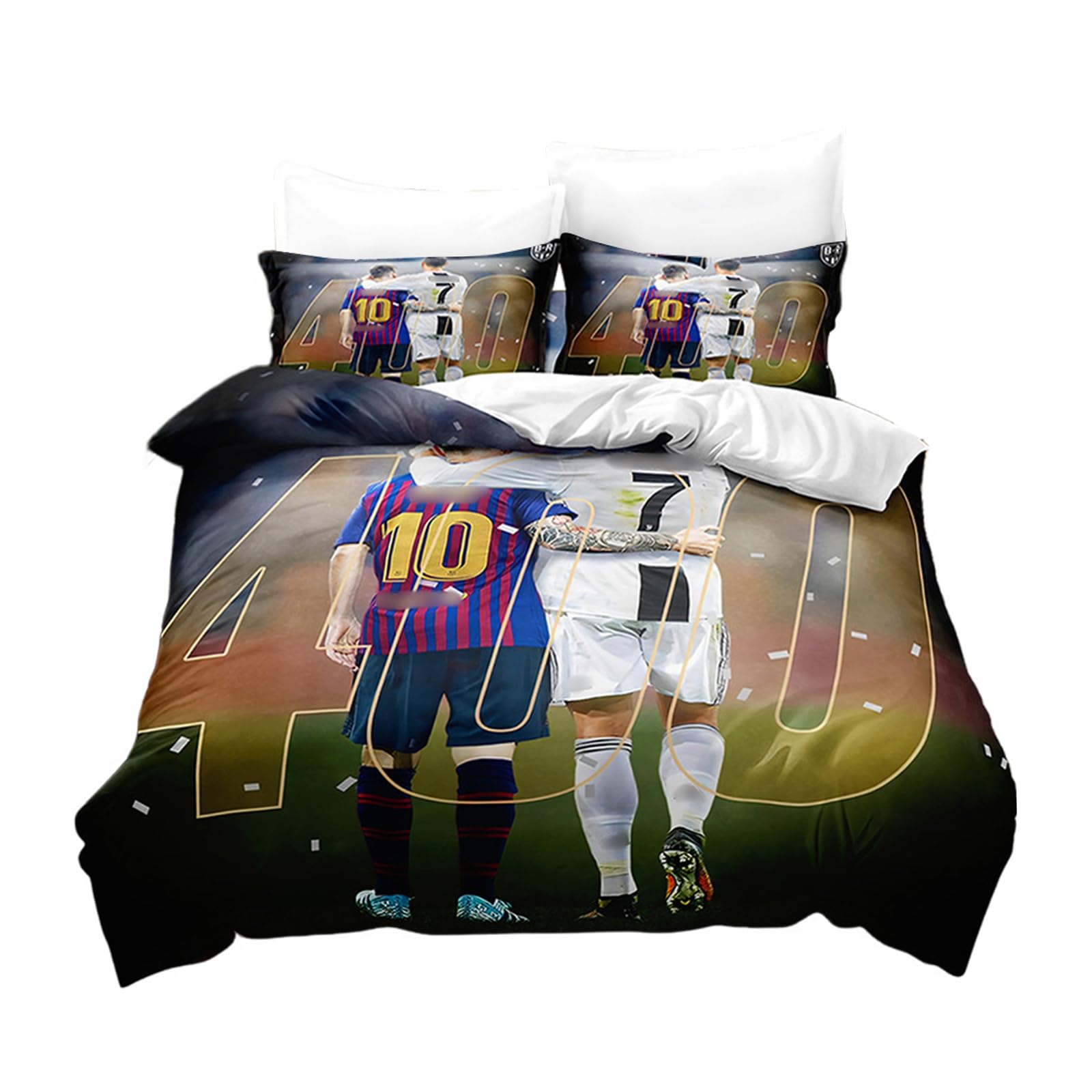 NTGFU 3 PCS Single Bedding Set Duvet Cover & Pillowcases, Soft Microfiber Anime Quilt Cover Set, Warm Breathable Bedding for Kids Teens Adults, Ideal for Home Single Bed Dorm Guest Room(135x200cm)