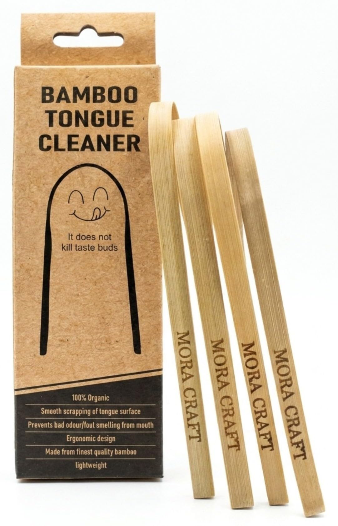 Organic Bamboo Tongue Cleaner for Kids & Adults (Pack of 4)| Natural Antimicrobial Tongue Scraper | Ergonomic Handle | Eco-Friendly & Biodegradable | Promotes Fresh Breath & Enhanced Oral Hygiene-image-11