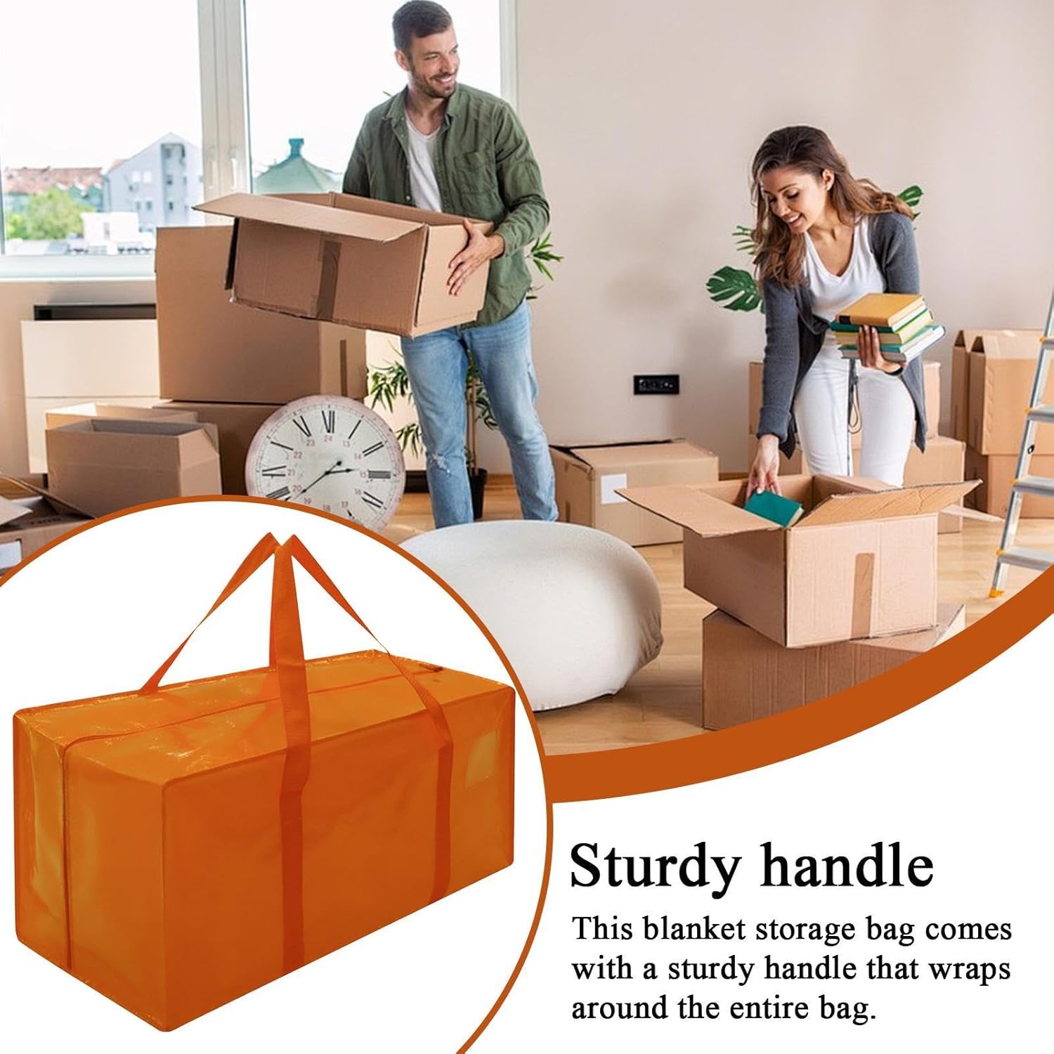 Moving Packaging Bag | 28.96x13x14.18 Inches Dustproof Zippered Luggage Tote With Handles,Moving Carrying Bag | For Home Apartment College Dorm Travel Clothes Sheets Comforters