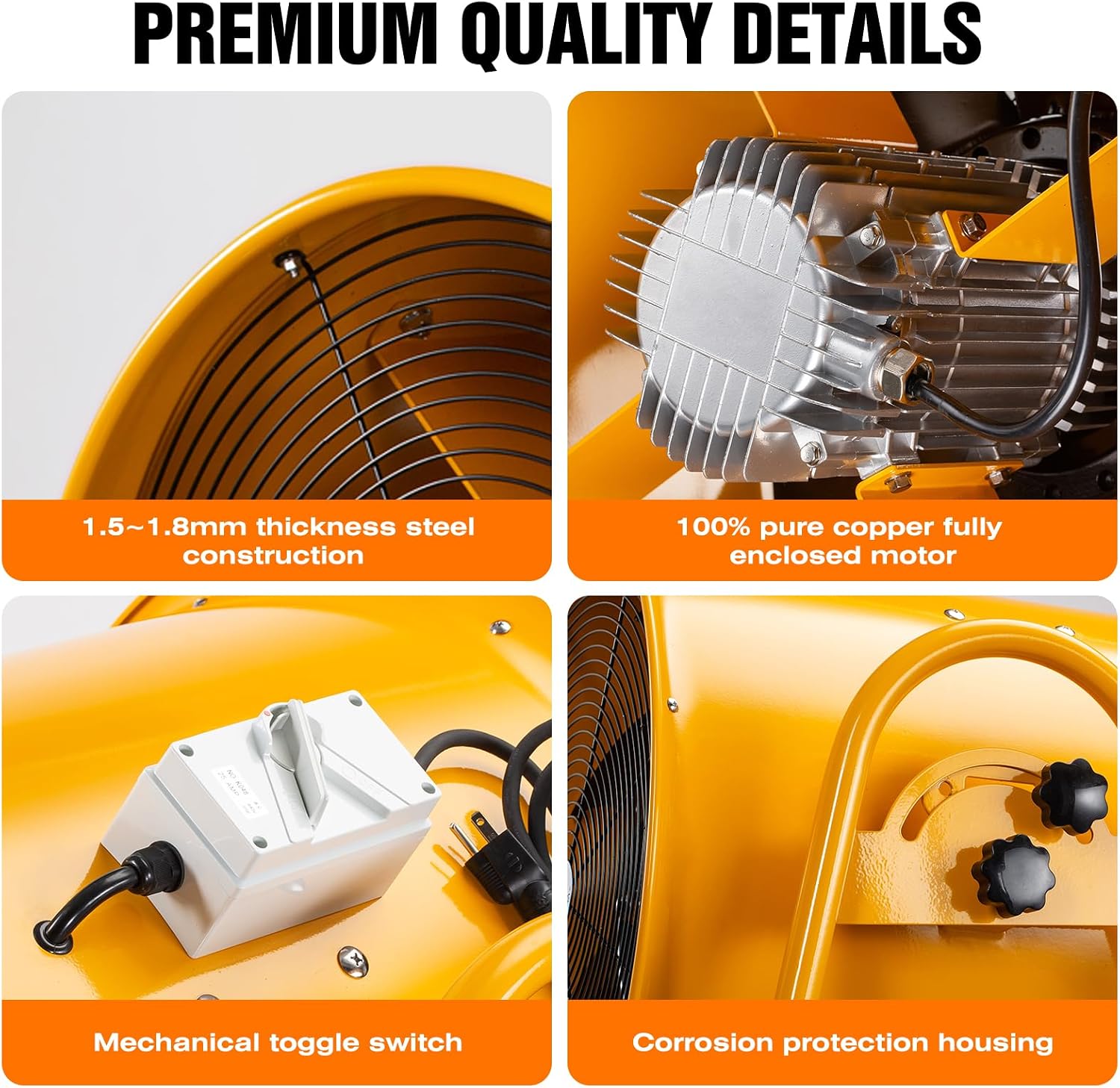 iLiving Utility High Velocity Blower, Fume Extractor, Portable Exhaust and Ventilator Fan (Utility 24")