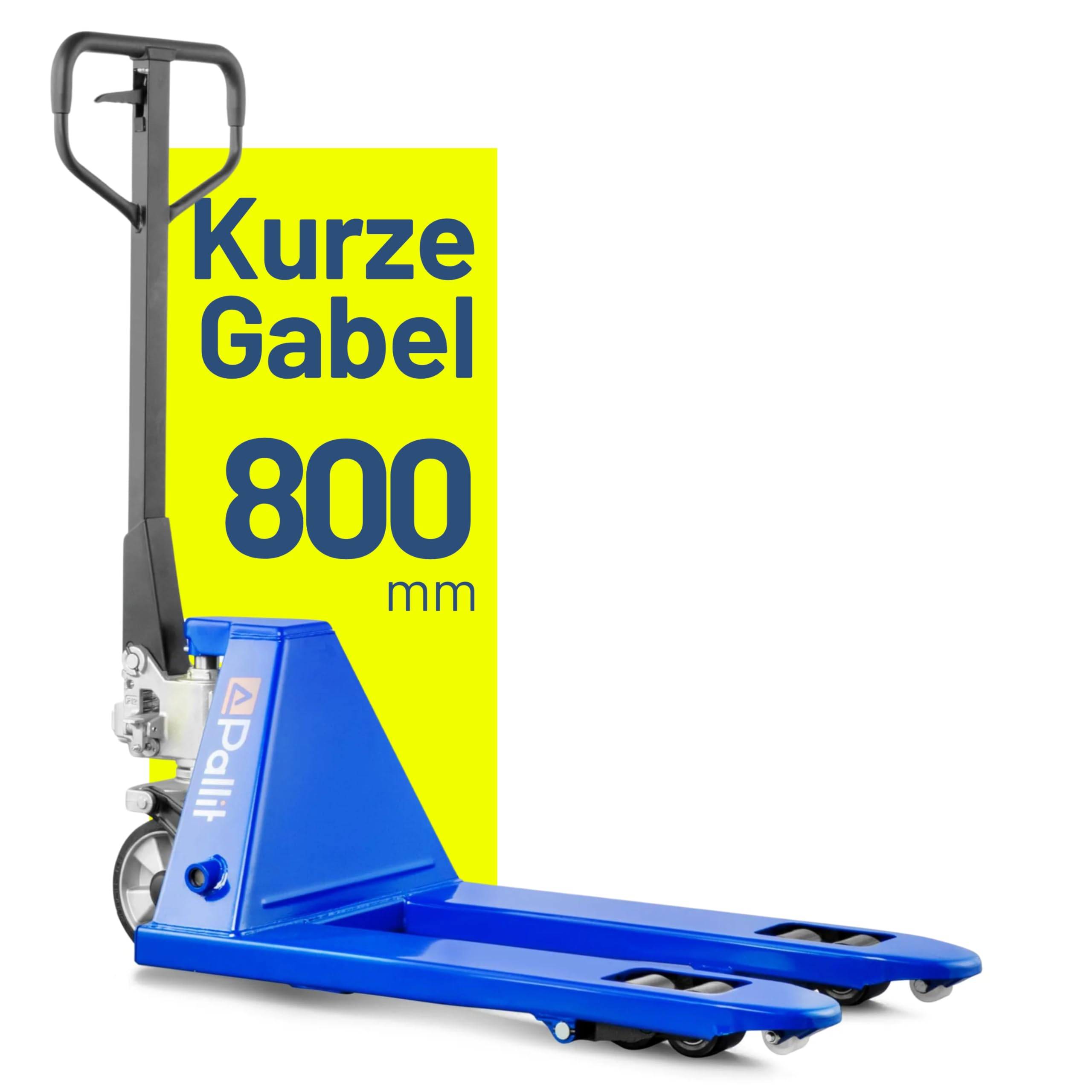 Pallit Transpallet manuale SIX-R-SHORT | portata 2500 kg | lunghezza delle forche 800 mm | ruote in gomma | breve
