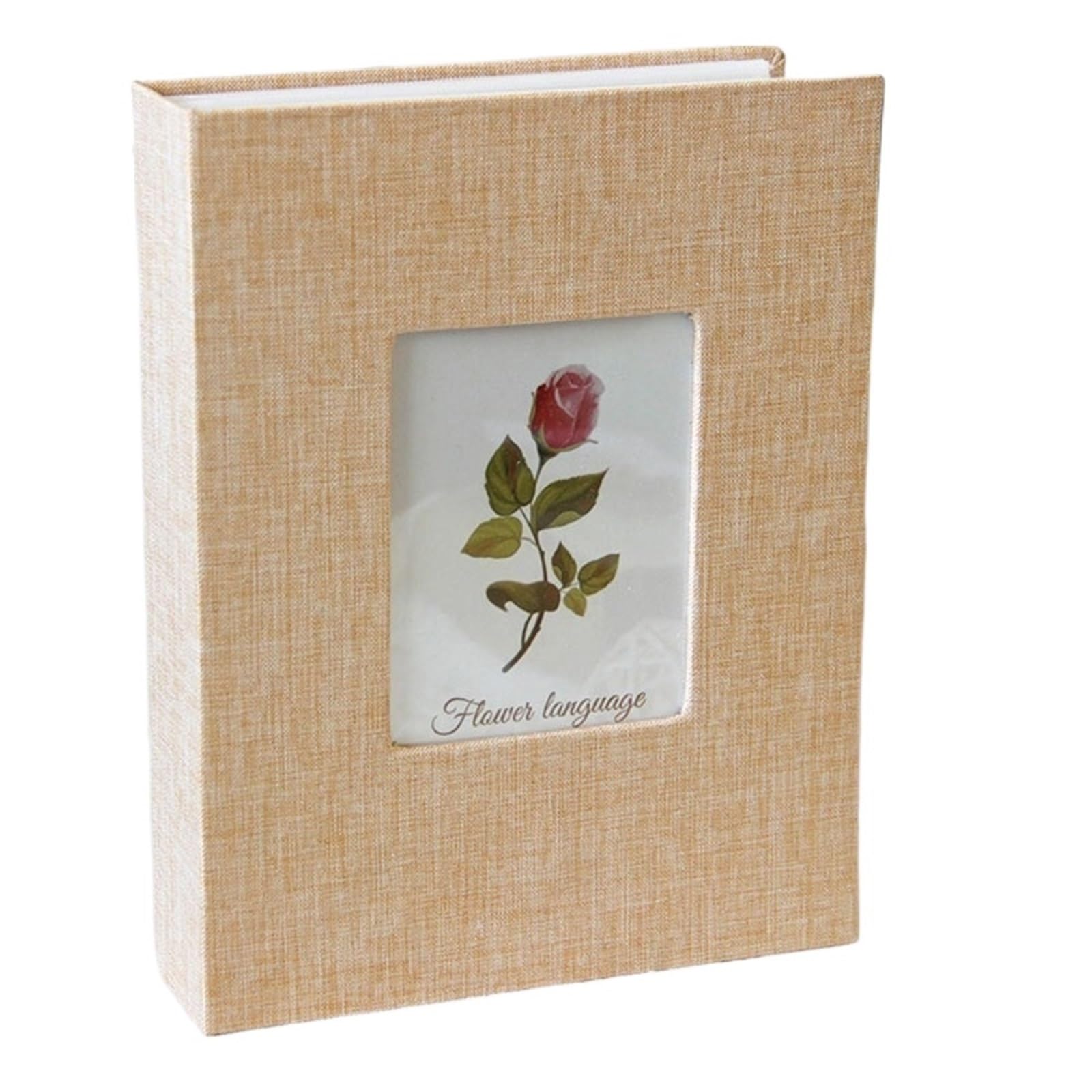 200 Pockets Photo Album Linen Cover DIY Writable Large Scrapbook 4x6 Photos Slip-in Picture Albums For Photo(Yellow)