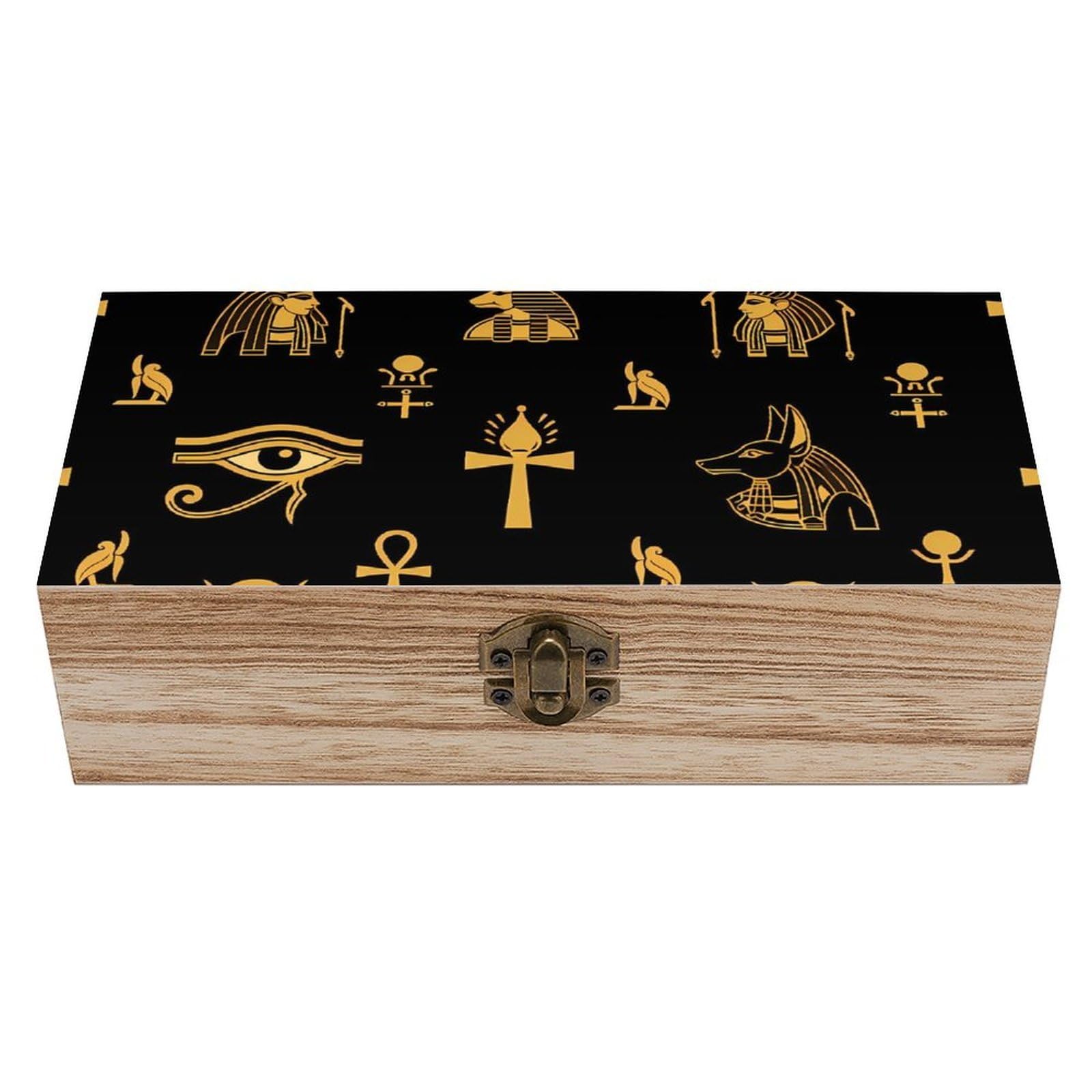 HLBSDM Ancient Egyptian Wooden Storage Box