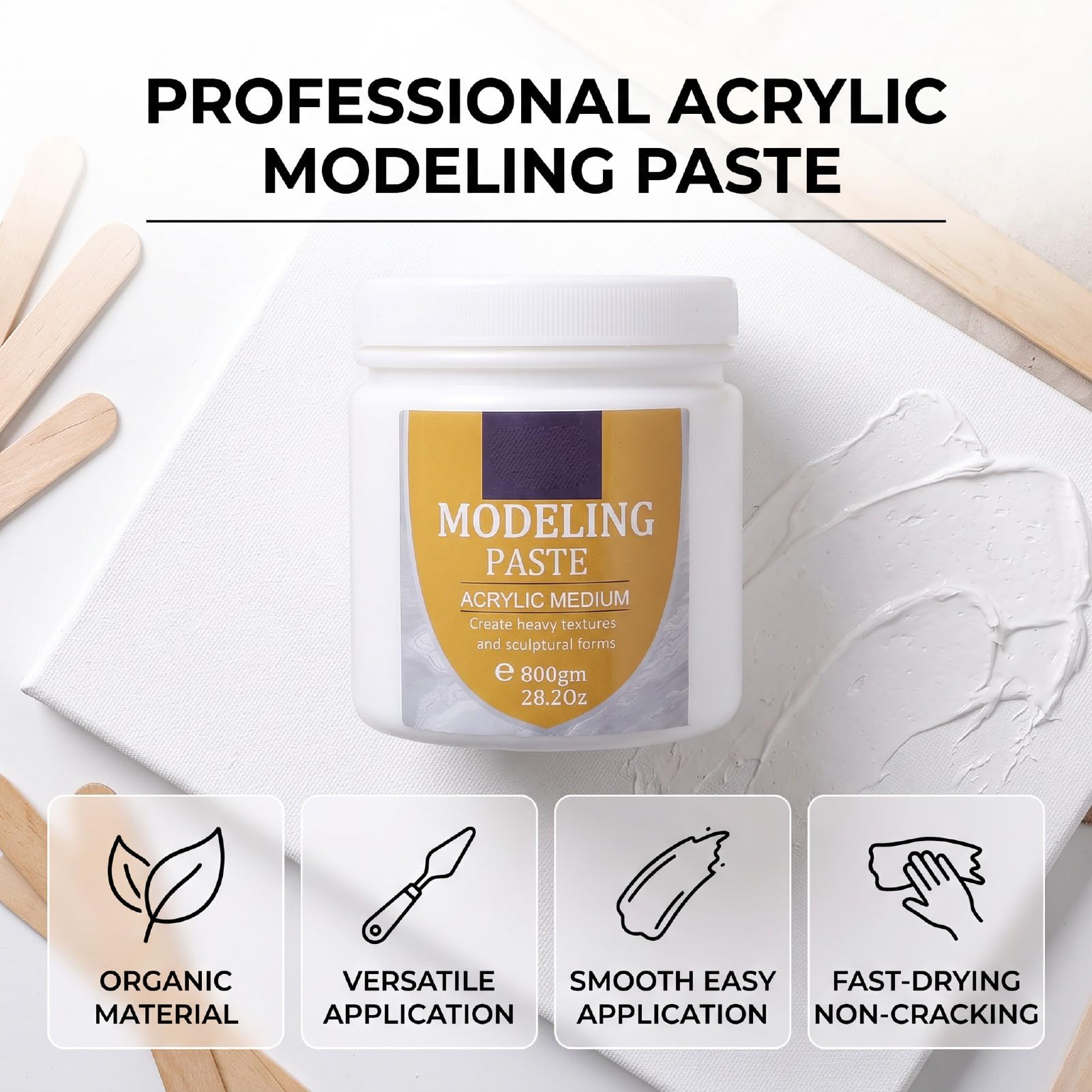 Modellierpaste mit Hoher Dichte, 800 G, Glatter Kunsttexturzusatz für