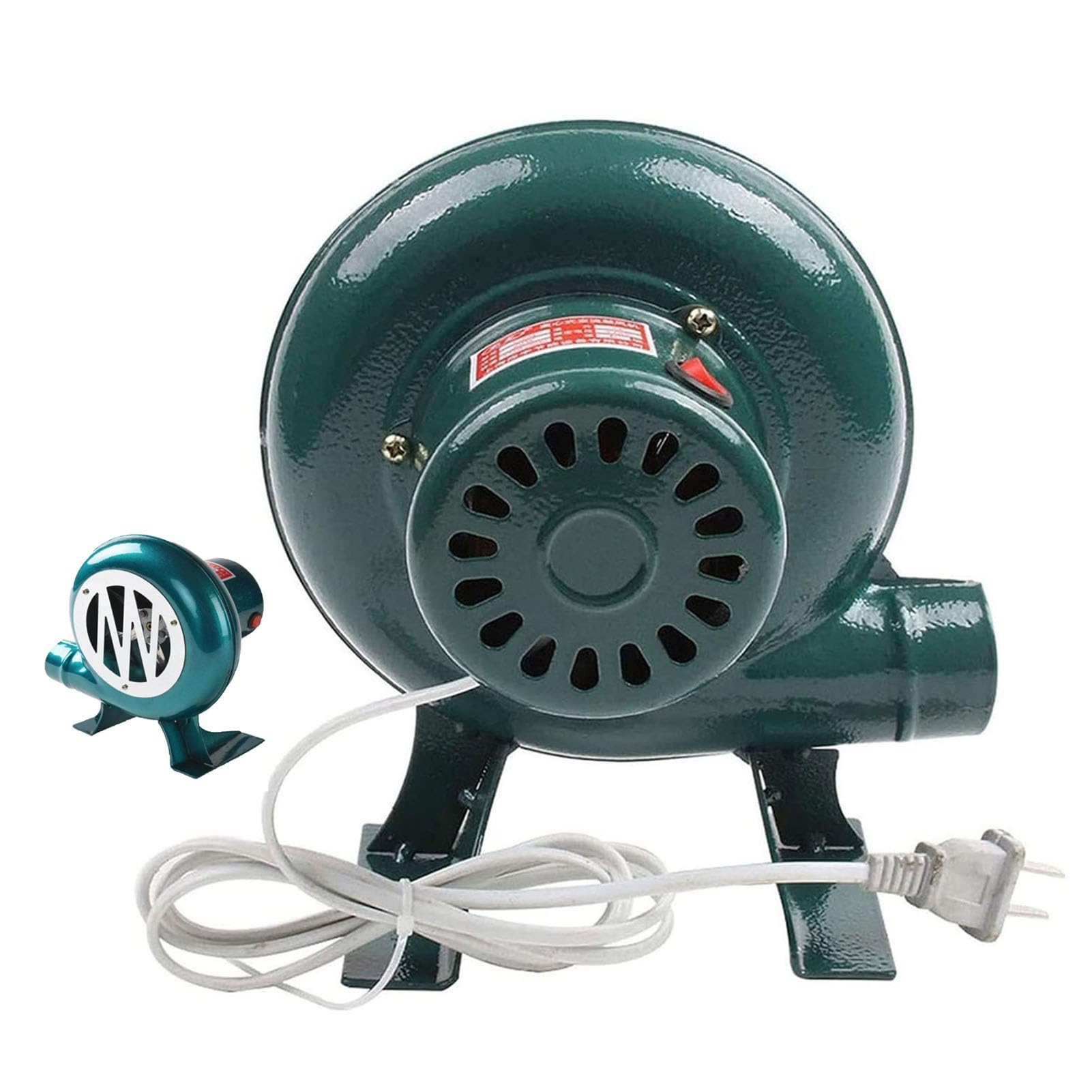 Ventilador eléctrico Manual para Barbacoa de Velocidad Variable - Soplador de carbón de forja de 220 V, silencioso, con manivela, Encendedor y excitador de Llama (40 W)
