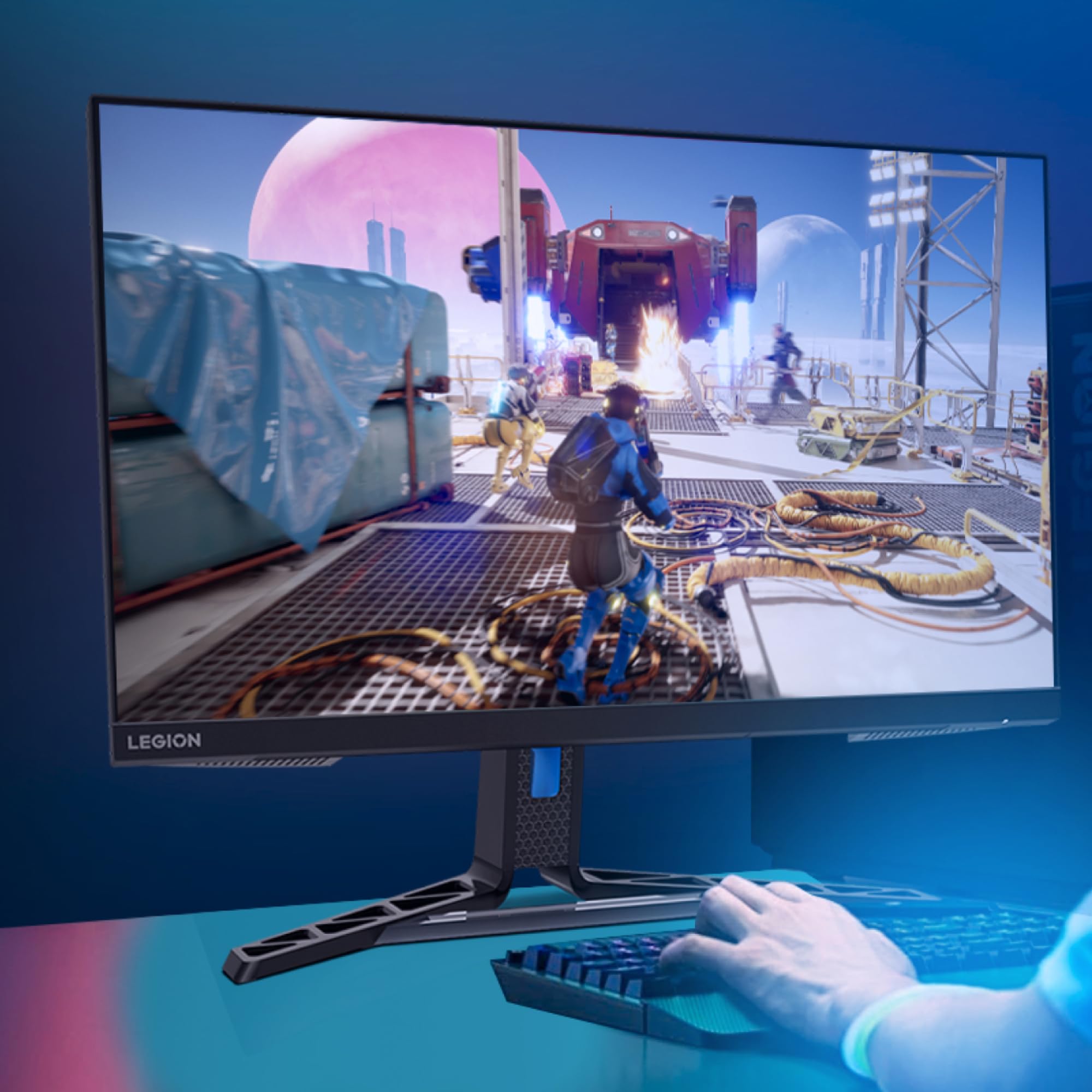 Lenovo Legion R27i-30 Monitor Gaming 27" FHD (1920x1080), IPS, 0.5ms, 165Hz (Overclock 180Hz), Altoparlanti, Regolabile, AMD FreeSync Premium, HDMI 2.1 + DP
