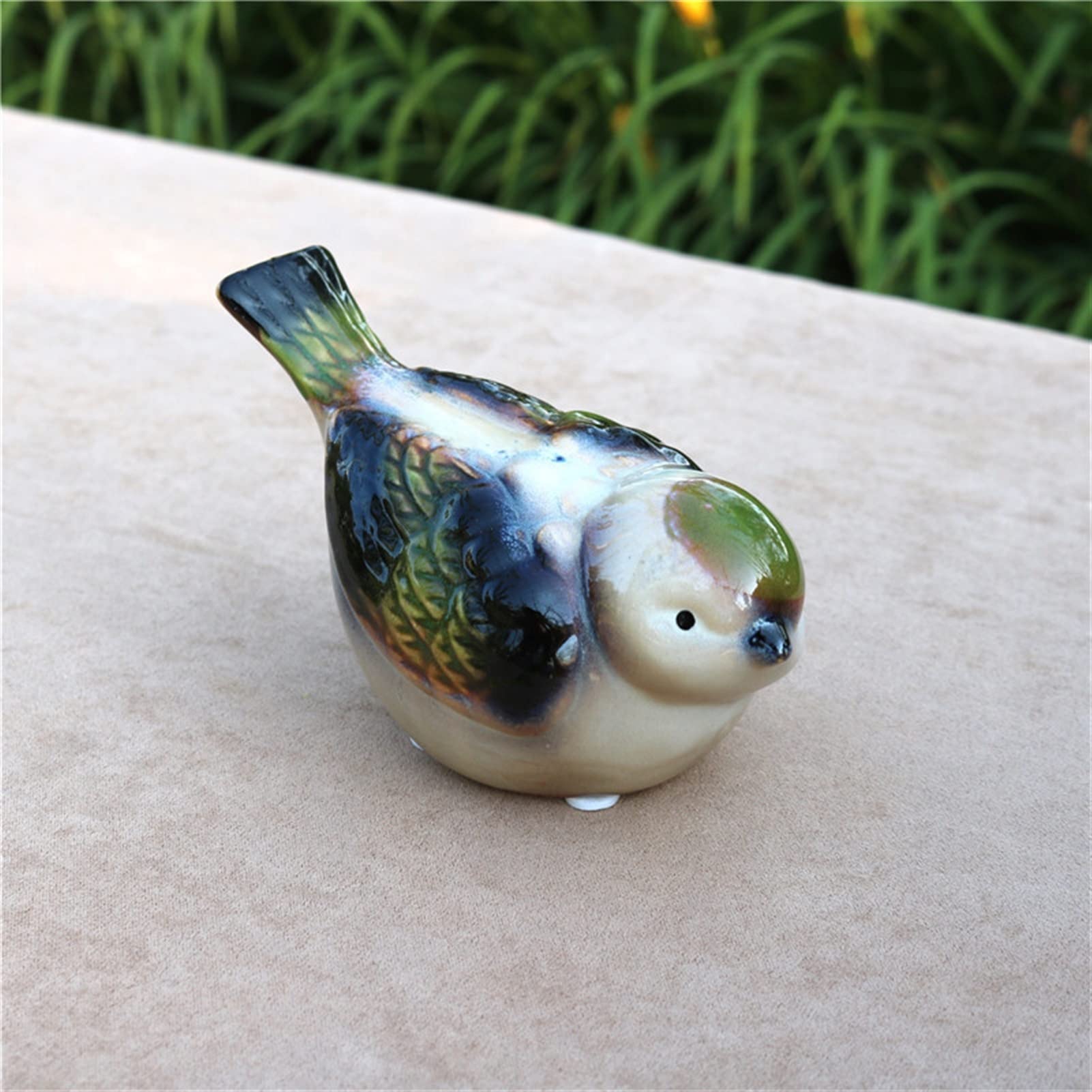 2 pc. Porcelanowa para Ptak Figurka Ceramiczna Birdie Miniaturowa Dekoracja Rzemiosła Ornament Walentynki Prezent Dla Ślubnych Favor Desktop Statue