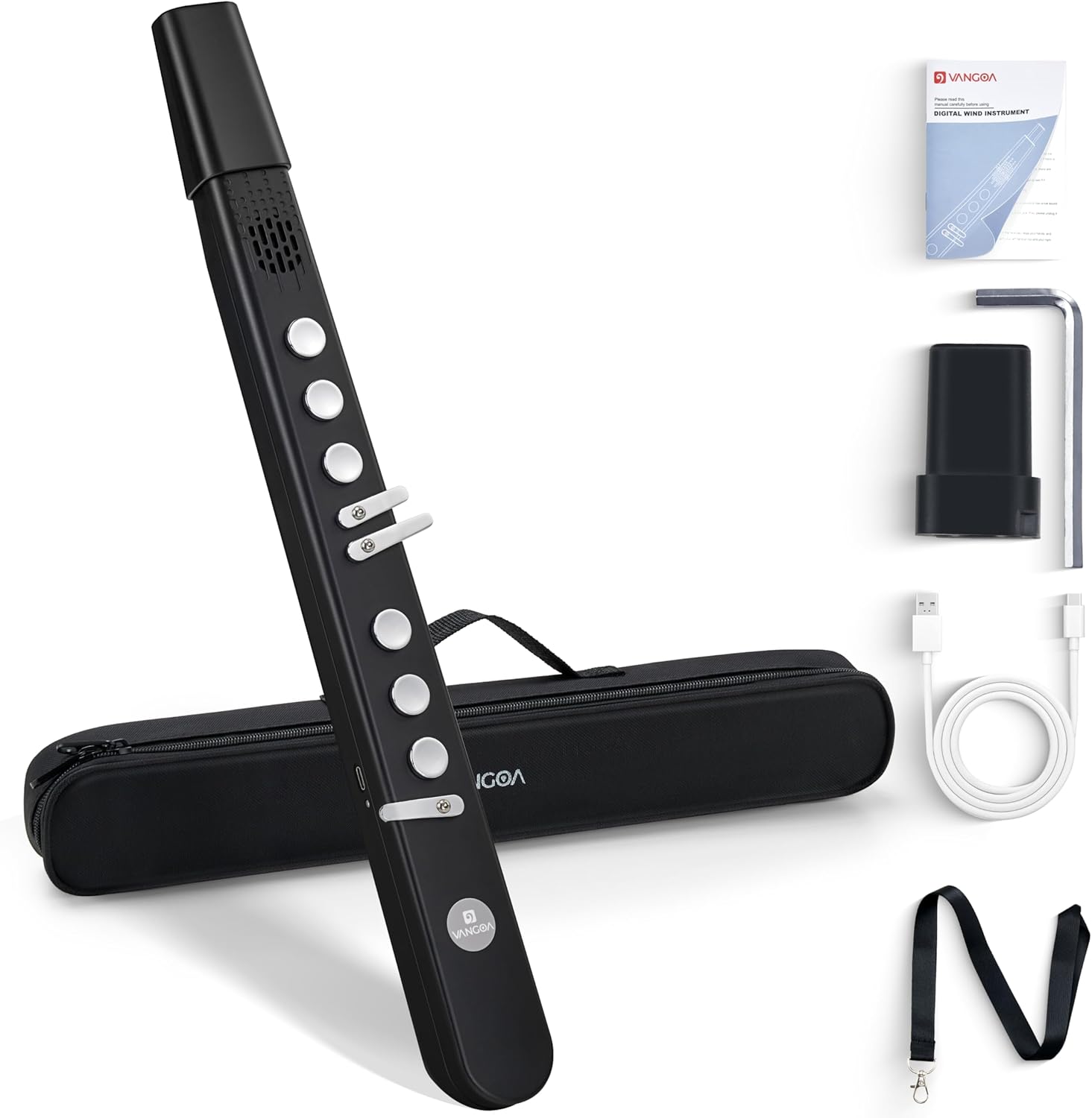 Vangoa MAE-02 Digital Wind Instrument and accessories in packaging