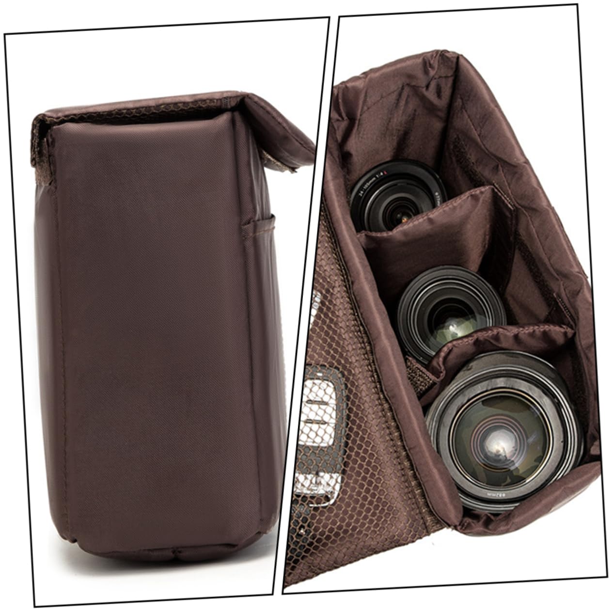 Tofficu 2 Piezas Bolso de Cámara Profesional Compartimento Bolsa de Transporte para Lentes y Accesorios Fotográficos Diseño Simple y Seguro para y Almacenamiento de y Objetivos
