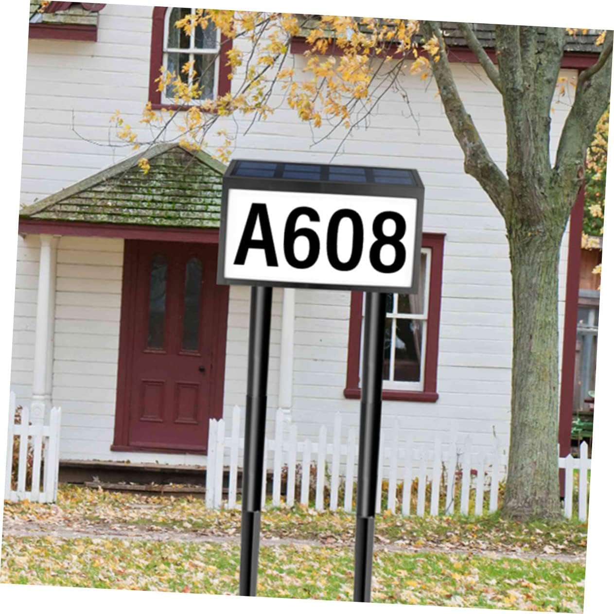Uonlytech 1set Solar House Number Address Sign Led Solar Powered Lamp for Outdoor Use Easy Installation Weatherproof Bright Illumination for Nighttime Visibility for Homes and Offices