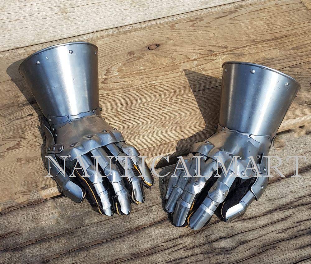 NauticalMart Medieval Knight Steel Armor Gauntlets Halloween Costume