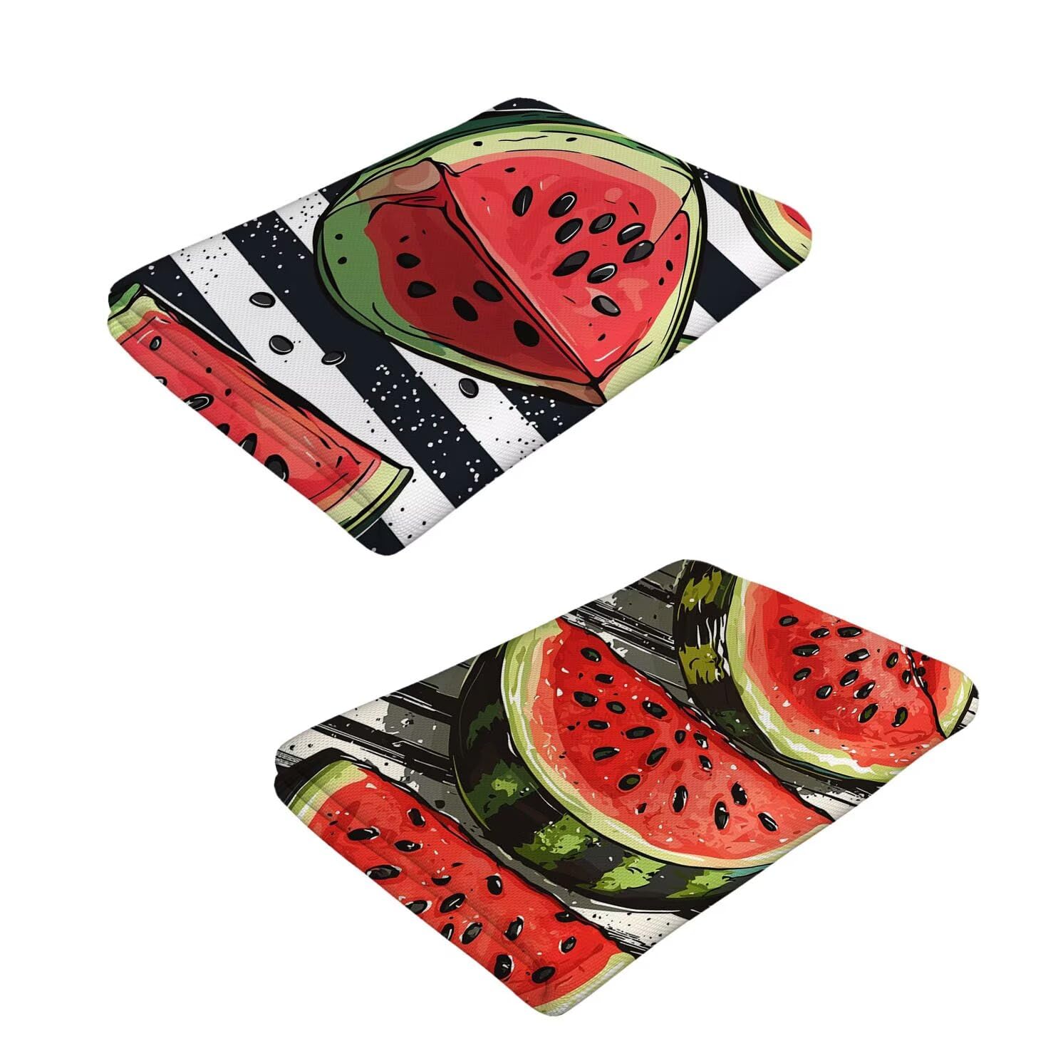 Toalla Playa 90 x 180 cm, Juego de 2 Toallas Microfibra Grande de Secado Rápido, Absorbente, Compacto, Toalla de BañO Sin Arena Verano Manta de Playa Mujer para Baño Regalo (Frutas sandía) H-910