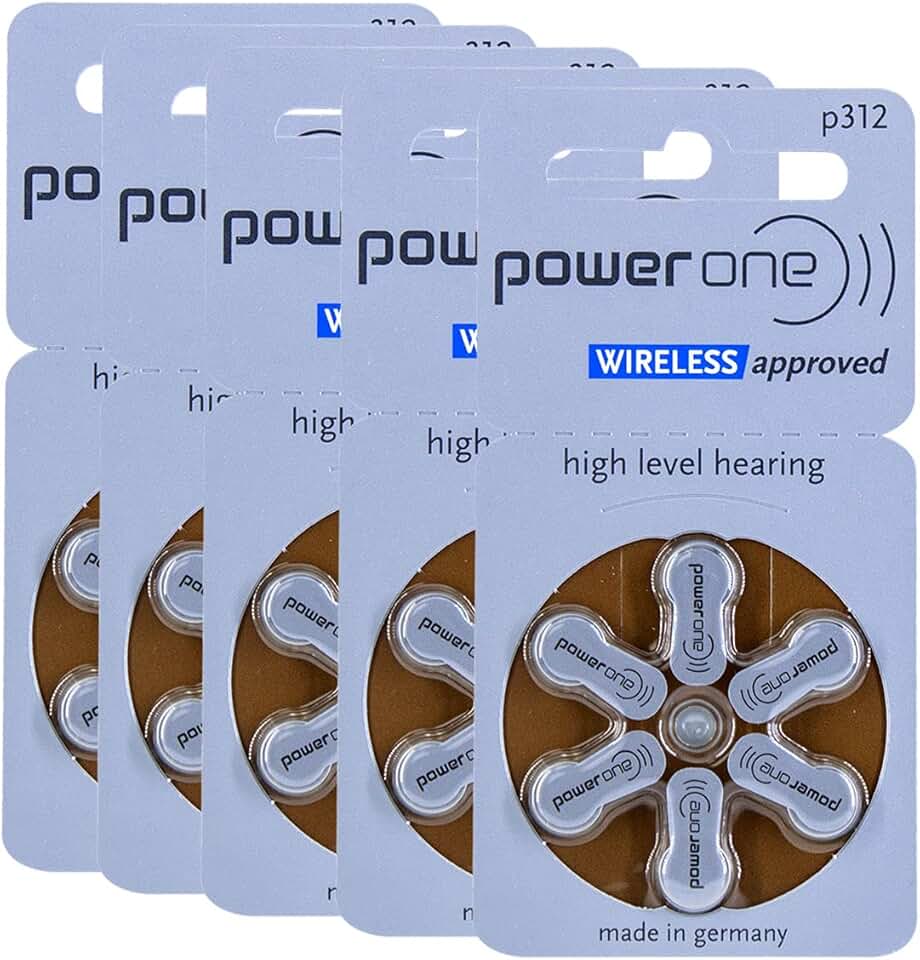 Pilha Auditiva 312 Power One Bateria Pr41 kit 30 unidades