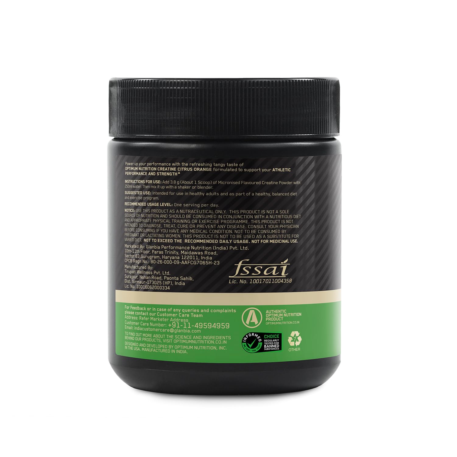 Optimum Nutrition (ON) Micronized Creatine Powder - 100 Gram, 26 Serves, Citrus Orange, 3g of 100% Micronised Creatine Monohydrate per serve, Supports Athletic Performance & Strength — Amazon image 9