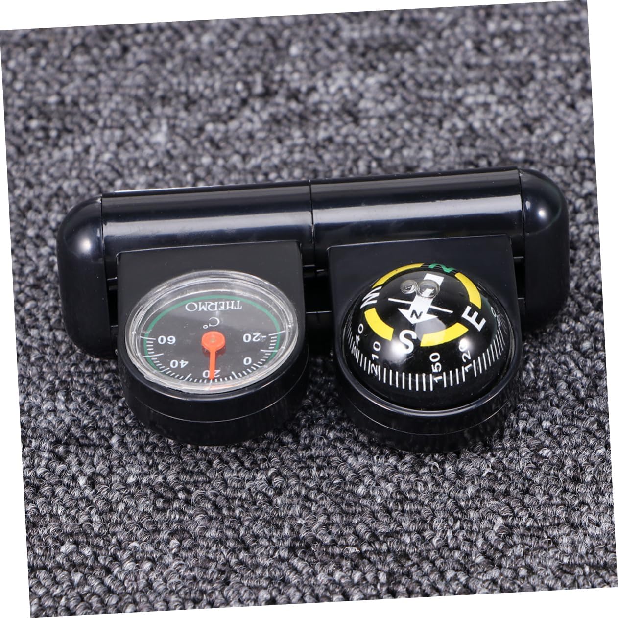 SUPVOX 2pcs Automotive Navigation Compass Dash Mount Compass Thermometer Compass Auto Mount Compass Vehicle Navigation Compass Auto Compass Ball Dashboard Compass Bracket Car