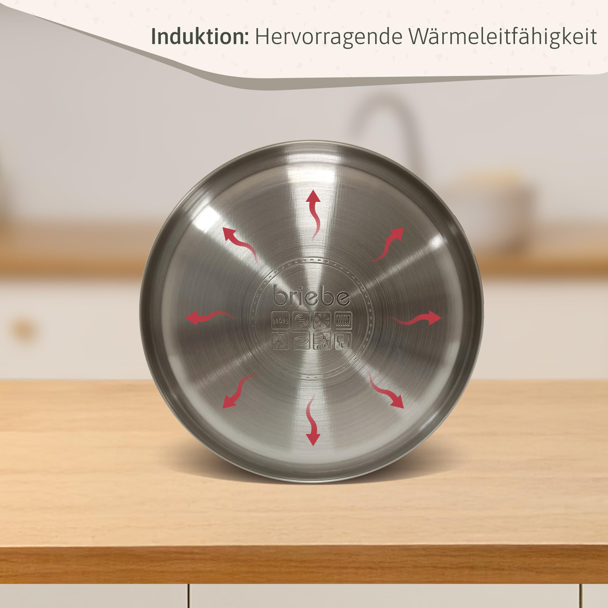 briebe Nordic Wasserkessel Induktion 2,3L, Flötenkessel, Edelstahl Teekessel Retro Alle Herdarten, GlasKeramikherd, Gas, Elektroherd, Holzgriff Cool-Touch, für Tee Kaffee, Tea pot, Schwarz